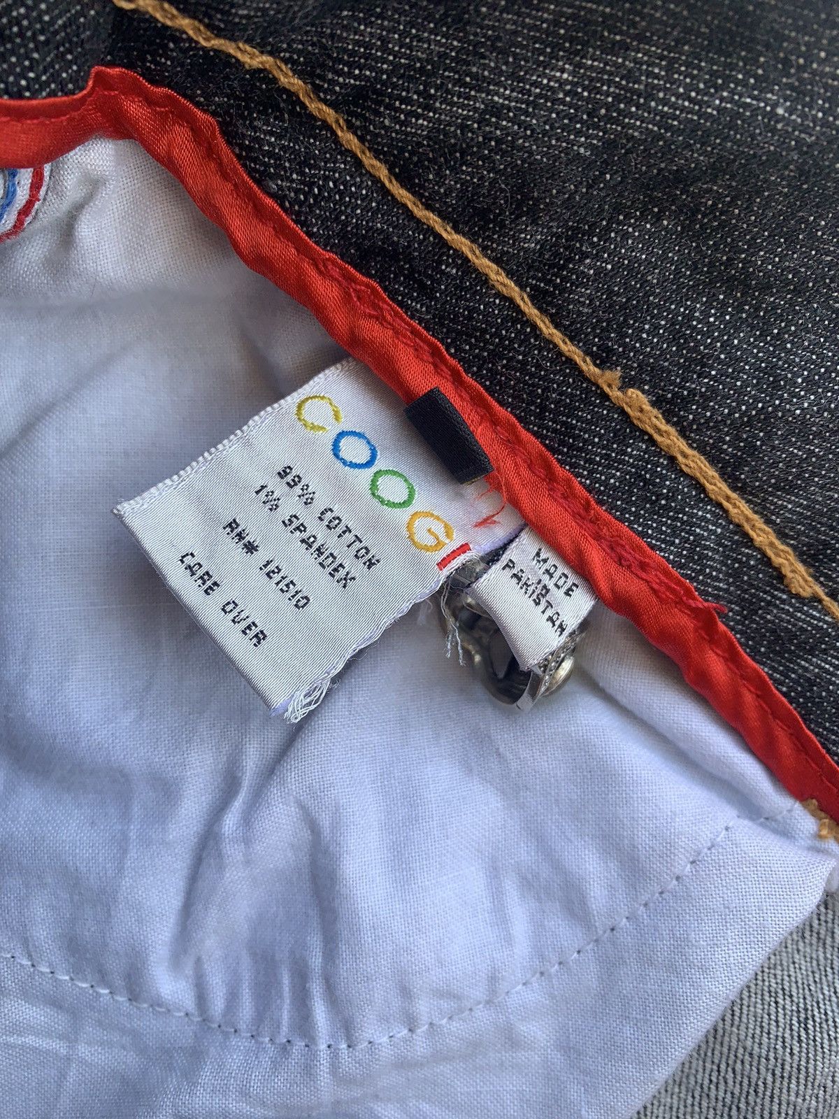 Rare Coogi Rainbow Stitch Flared Jeans