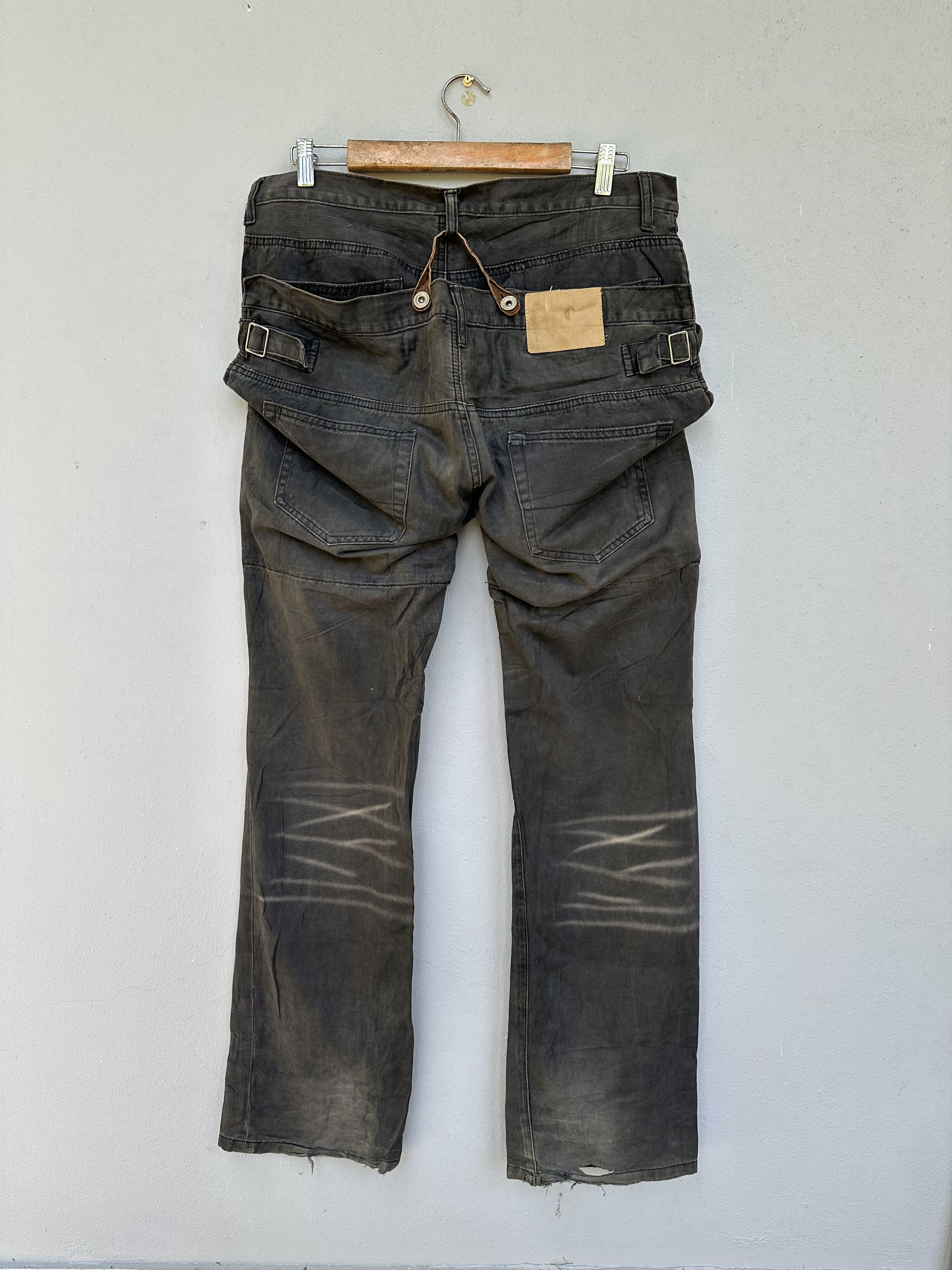 Japanese Brand Rare Savignac De Denim Double Waist Seditionaries Distressed Size US 32 / EU 48 - 4 Thumbnail