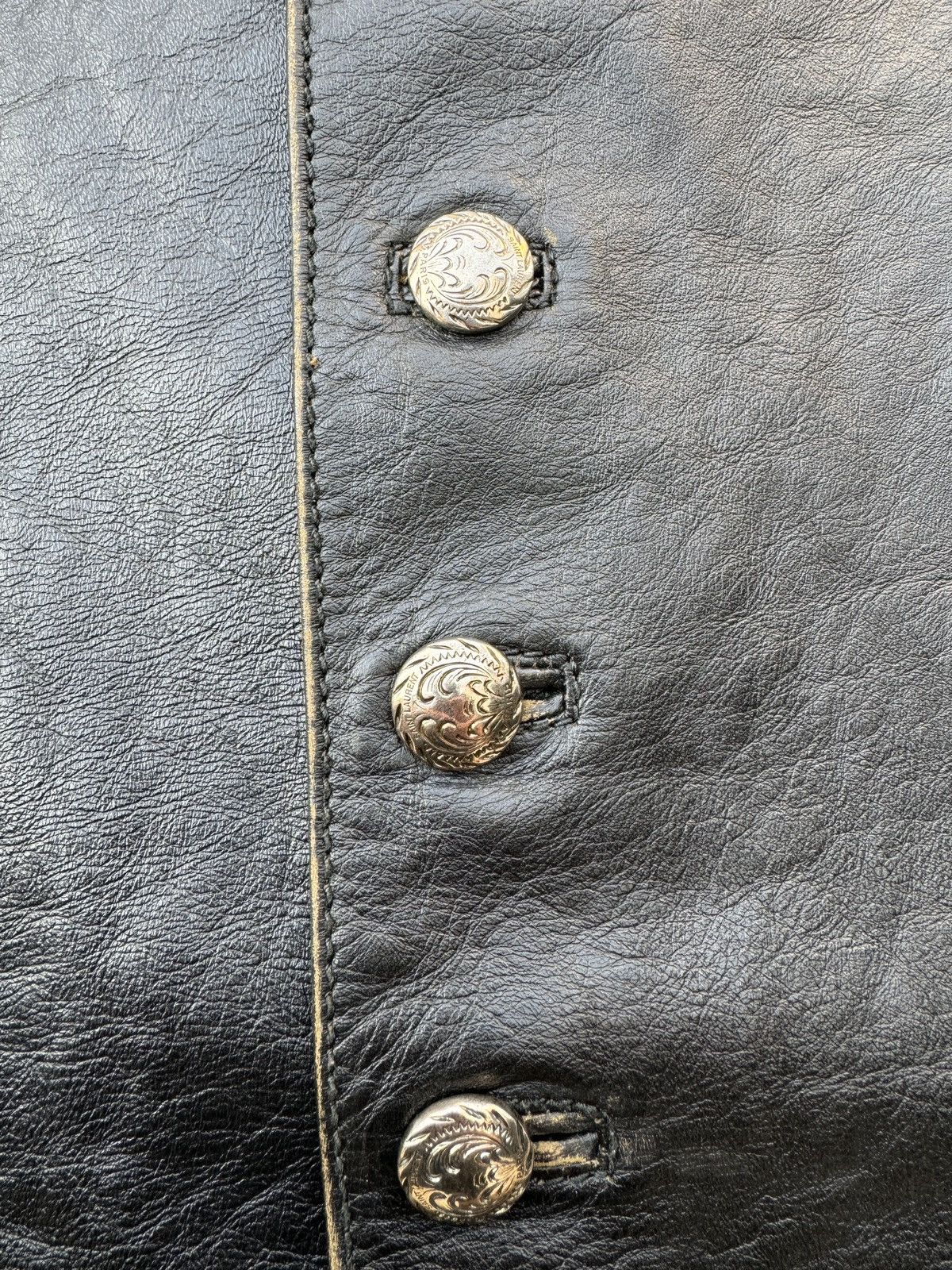 Saint Laurent Paris *RARE* Saint Laurent SS15 Psych Rock Leather Vest Sz. 50 Size US M / EU 48-50 / 2 - 4 Thumbnail