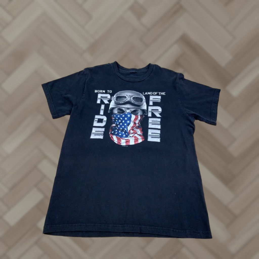 Harley Davidson Harley Davidson Born to Ride Land of the Free T Shirt S Black Motorcycle 11050 Size US S / EU 44-46 / 1 - 1 Thumbnail