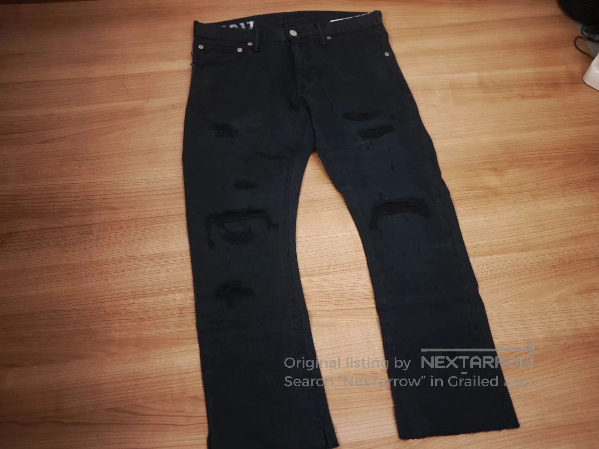 Visvim visvim social sculpture black distressed jeans. Size US 32 / EU 48 - 2 Thumbnail