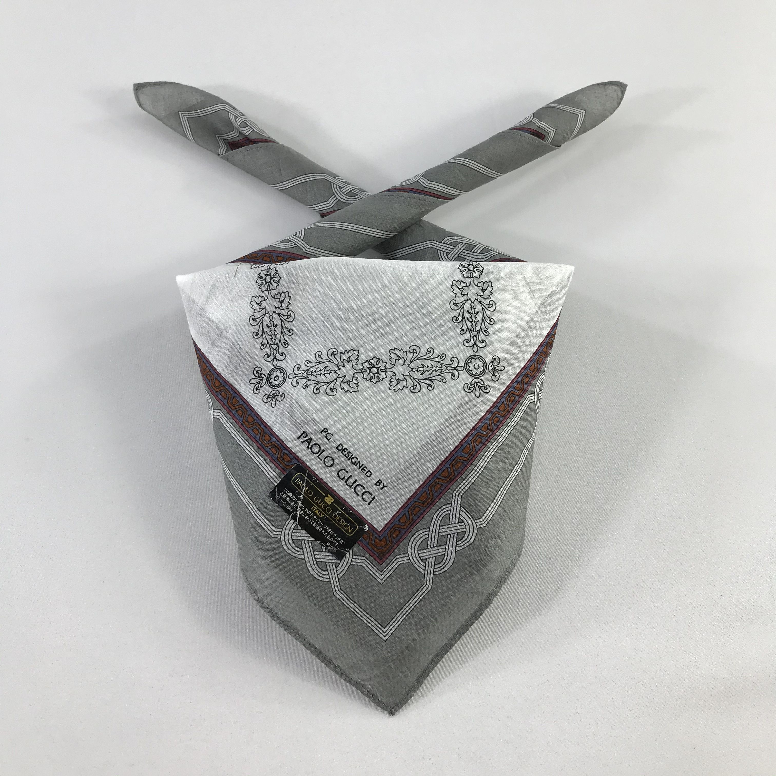 Paolo Gucci × Vintage Paolo Gucci Bandana / Handkerchief / Neckerchief - S867 Size ONE SIZE - 3 Thumbnail