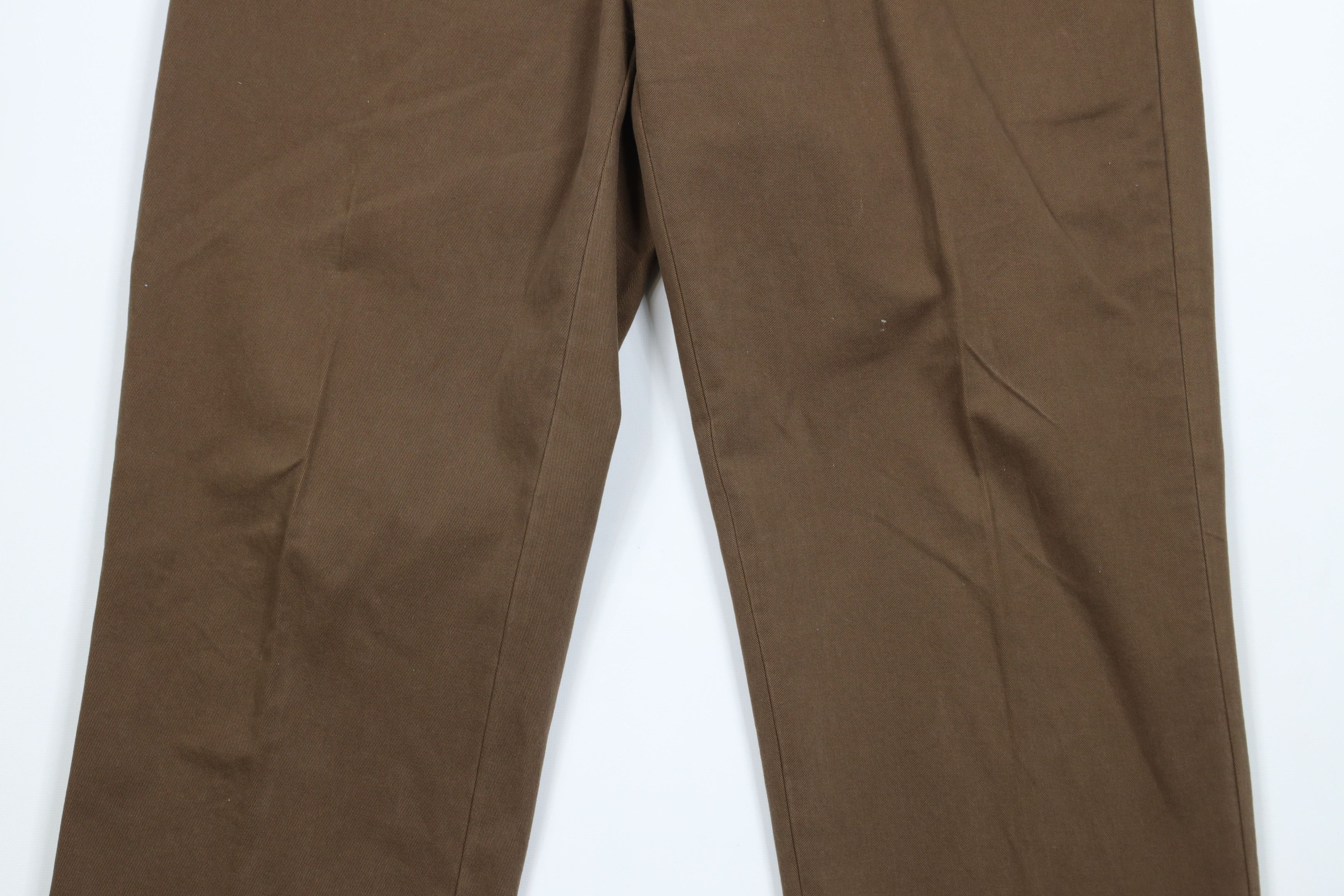 Ralph Lauren × Vintage Vintage 90s Ralph Lauren Wide Leg Chino Pants Brown Cotton Size US 36 / EU 52 - 3 Thumbnail