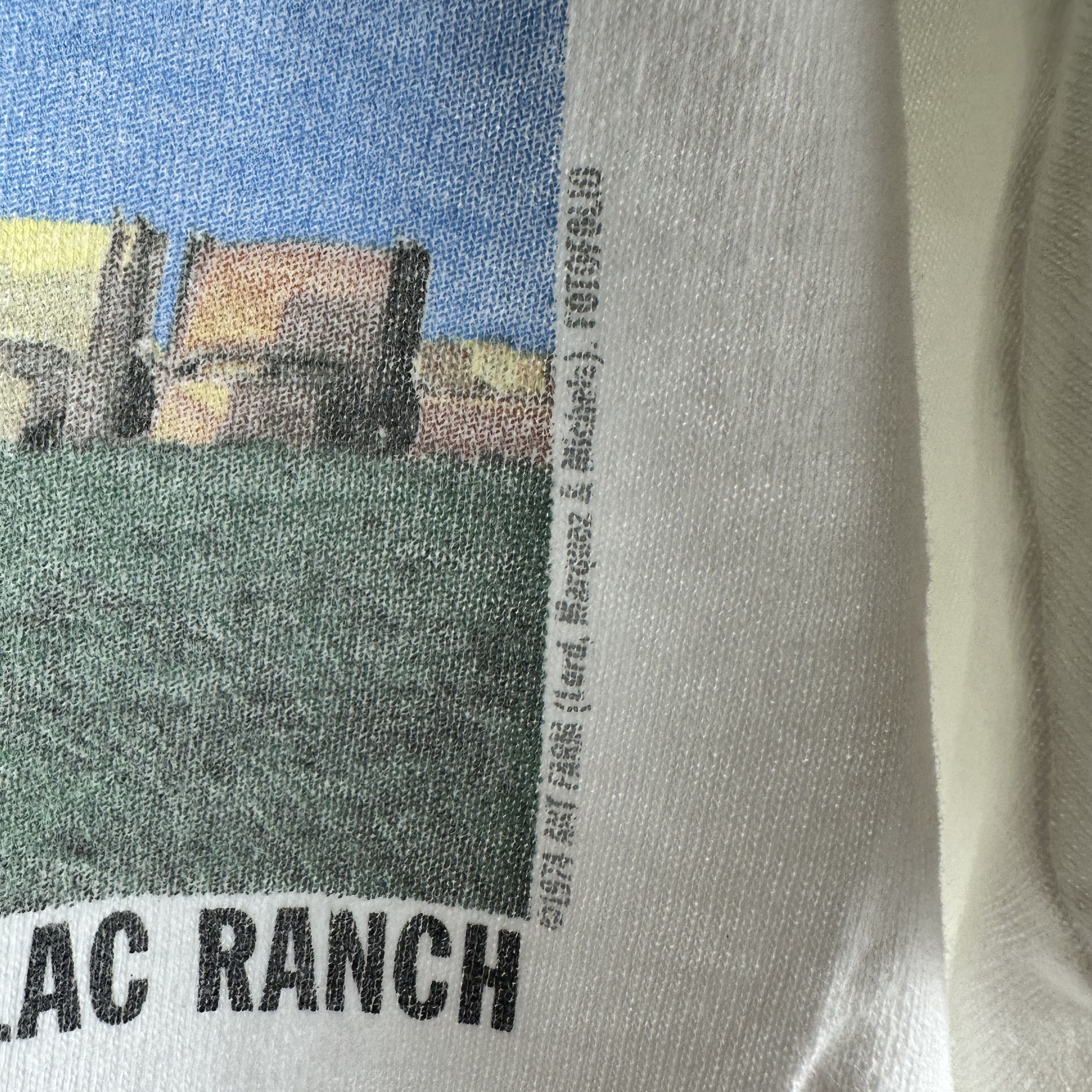 Vintage ​Vintage 90s Cadillac Ranch Farm Artwork Graphic T-shirt Size US L / EU 52-54 / 3 - 3 Thumbnail