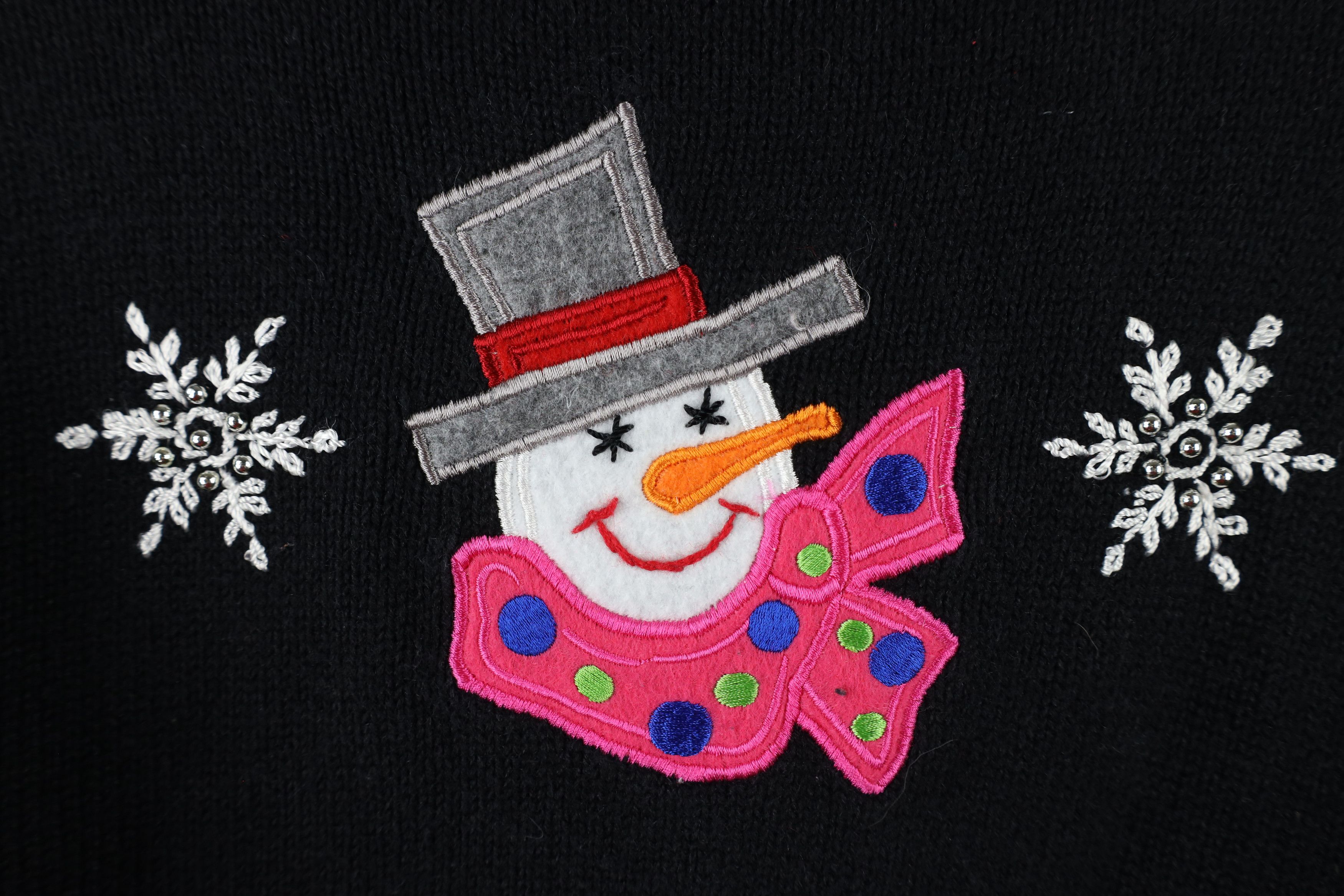 Vintage Vintage 90s Streetwear Christmas Snowman Cardigan Sweater Size L / US 10 / IT 46 - 10 Thumbnail