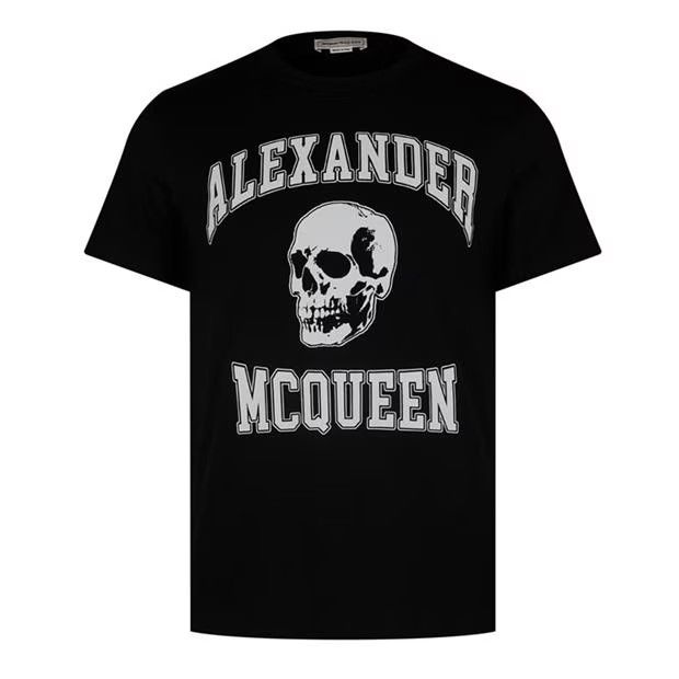 image of Alexander Mcqueen O1G2R1Mq0324 T-Shirt In Black & White in Black/White, Men's (Size 2XL)