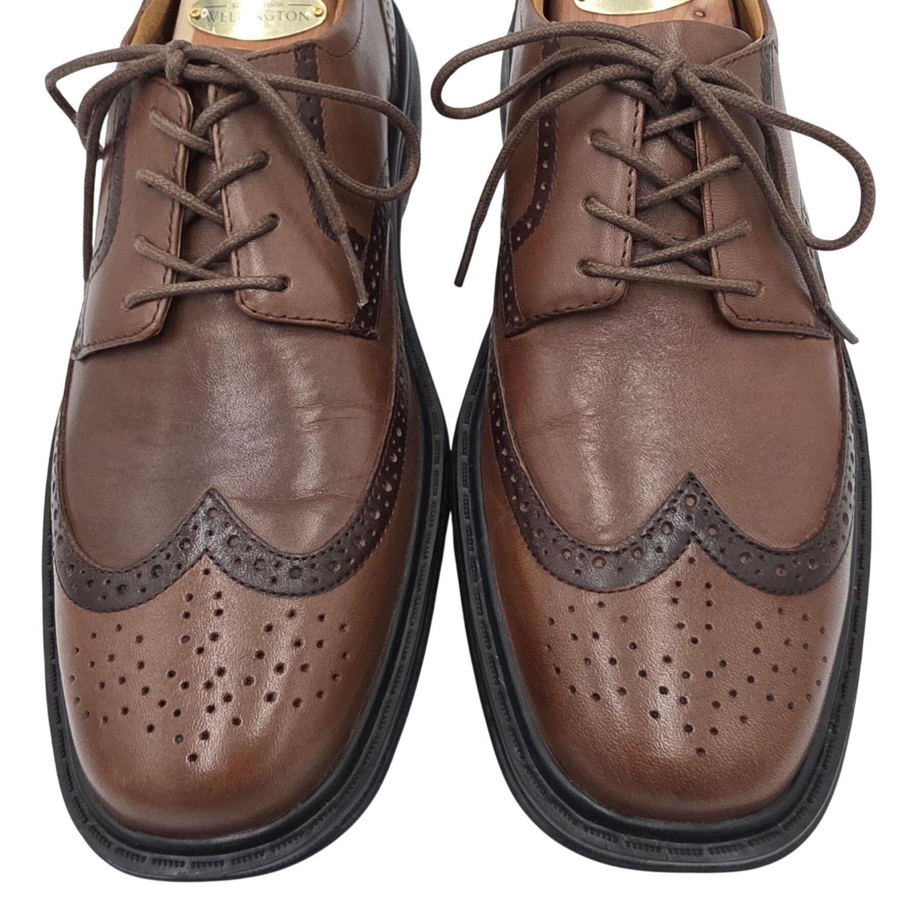 Other Dr. Comfort Wing 8329 Brown Leather Wingtip Derby Mens 9M Size US 9 / EU 42 - 2 Thumbnail