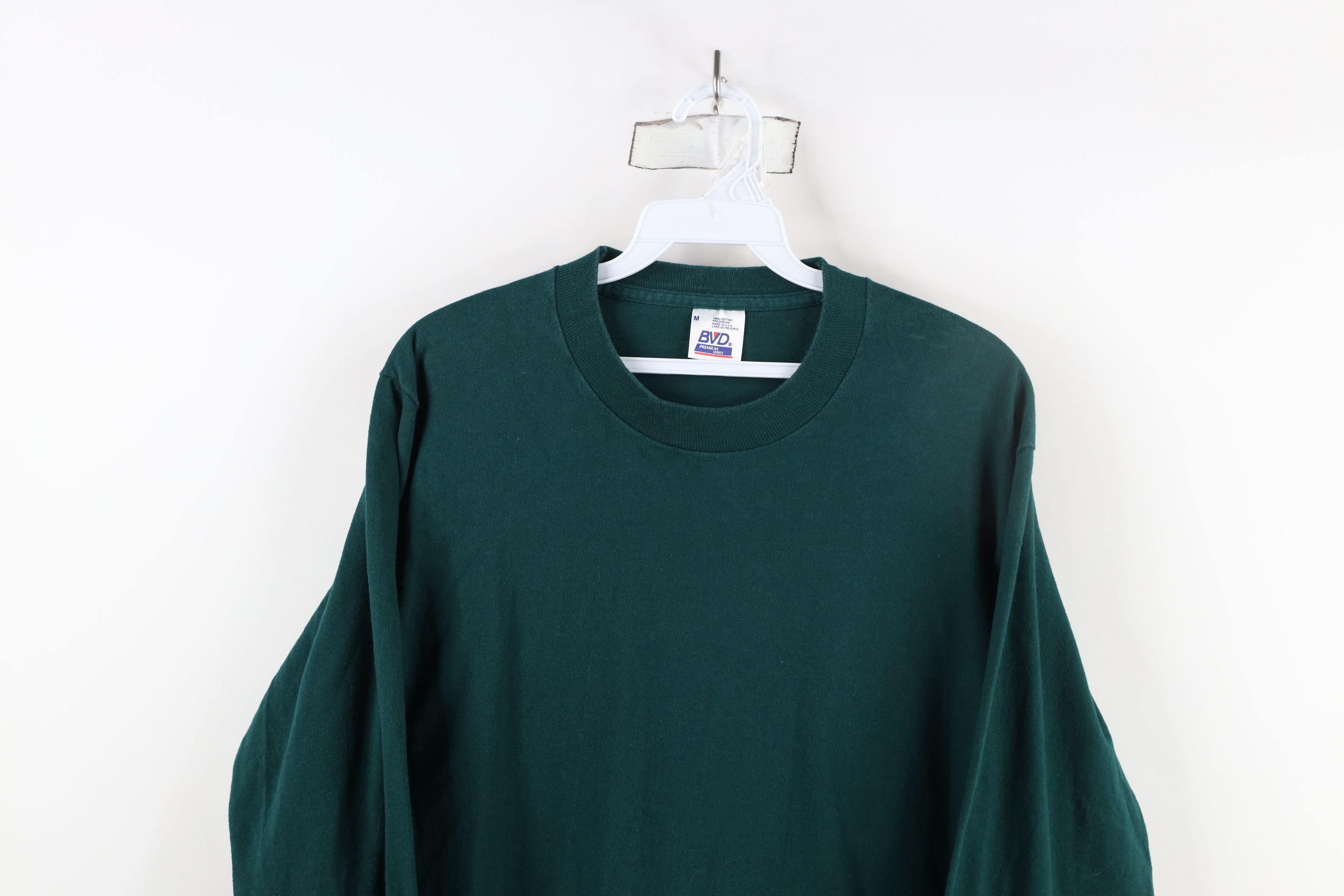 Vintage Vintage 90s Streetwear Cotton Long Sleeve T-Shirt Green USA Size US M / EU 48-50 / 2 - 2 Thumbnail