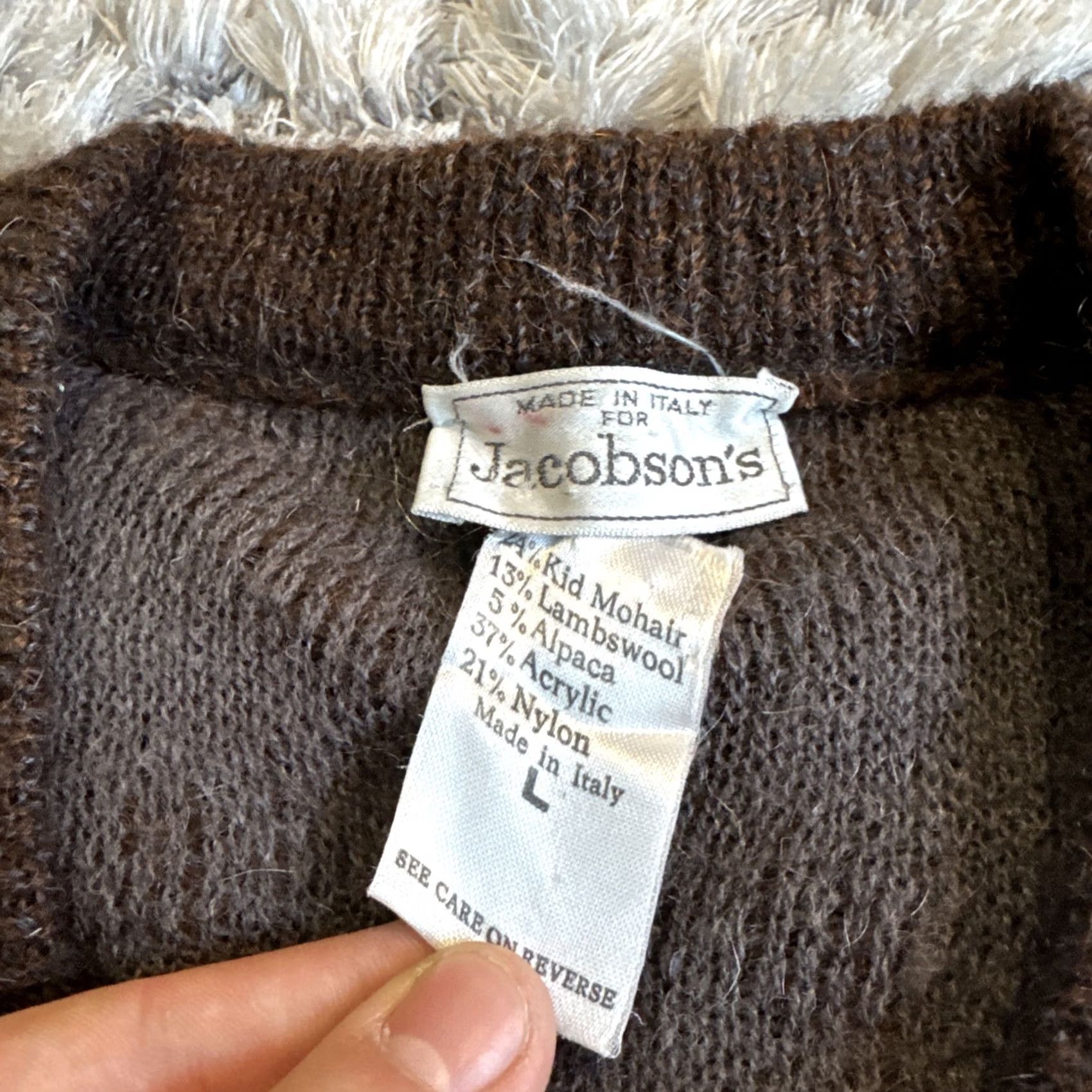 Vintage Vintage Jacobson’S Adult Size Large 24% Kid Moher Long Sleeve Pullover Sweater Size US L / EU 52-54 / 3 - 6 Thumbnail