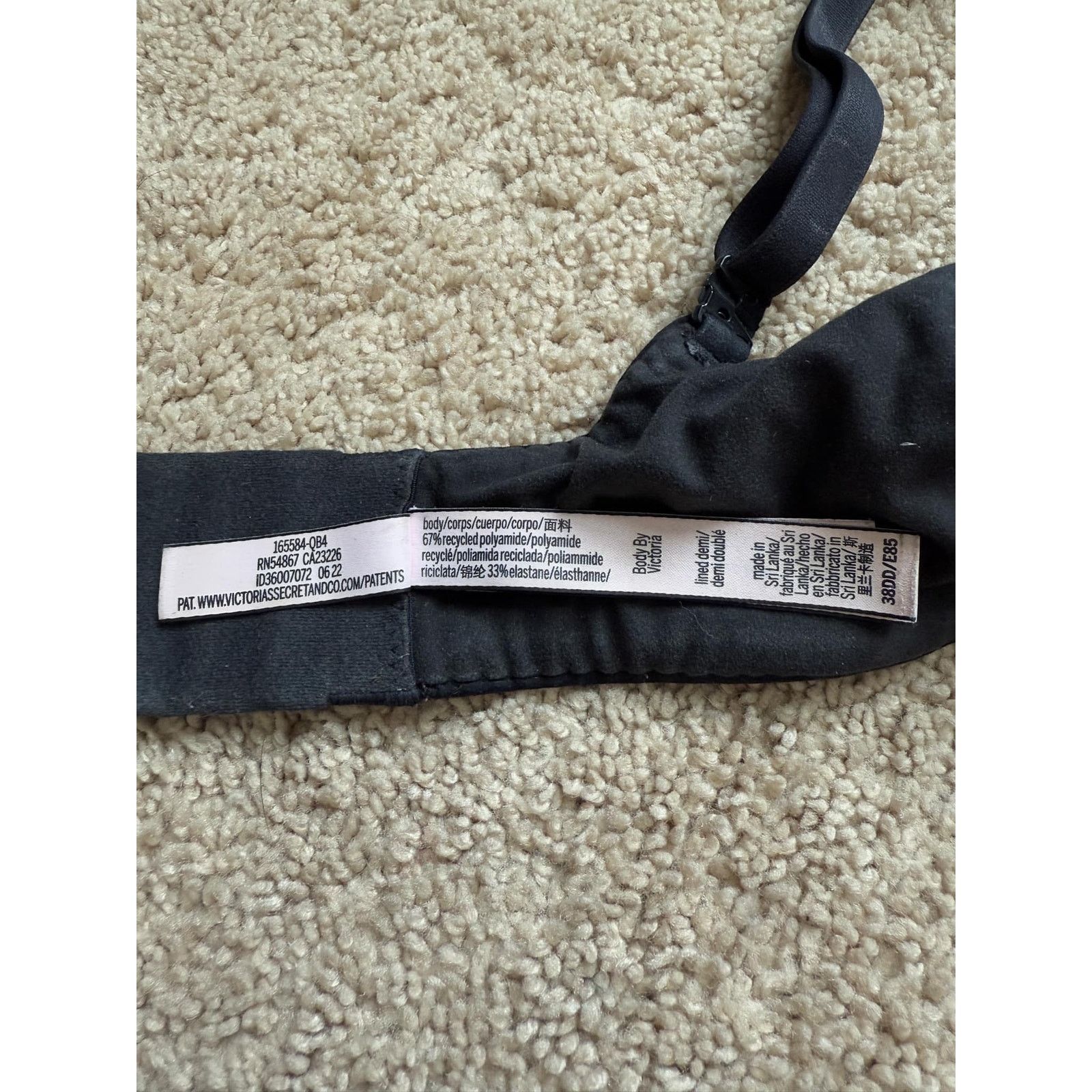 Victoria's Secret Victoria's Secret Lined Demi Push Up Bra Black 38DD Size ONE SIZE - 10 Thumbnail