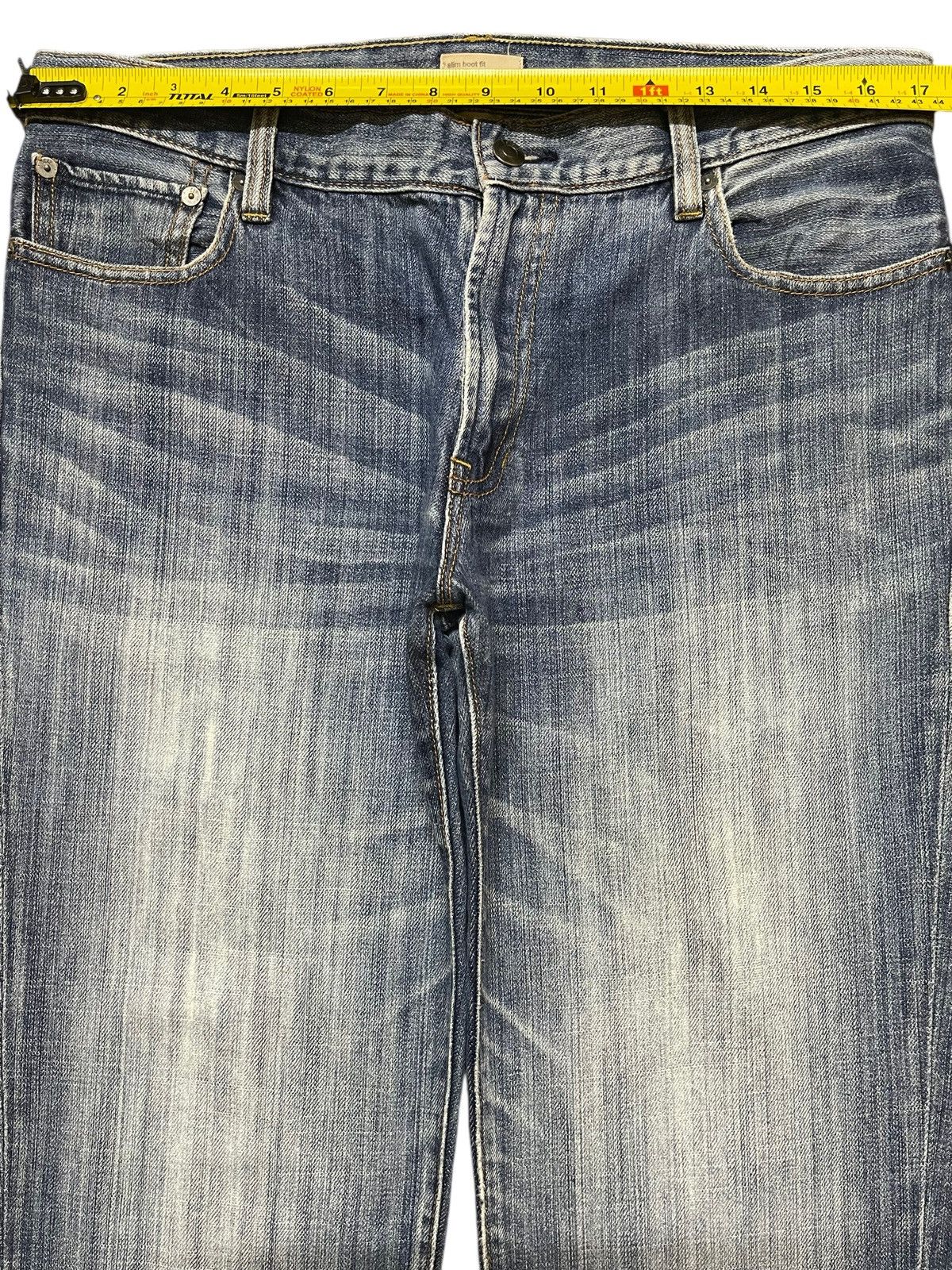 Gap Vintage Gap Blue Faded Wash Whisker Wide Leg Baggy Jeans Size US 34 / EU 50 - 11 Thumbnail