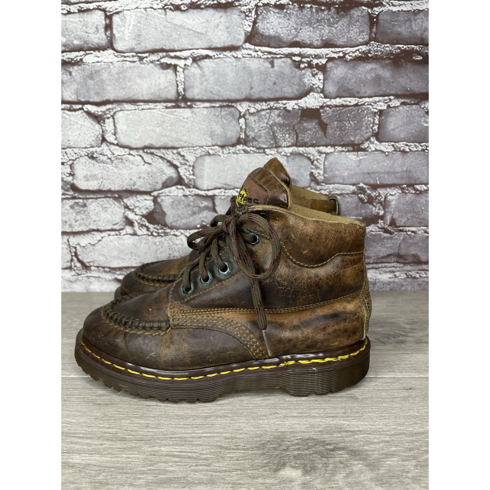 Dr. Martens VTG Dr Doc Martens Brown Leather Lace Up Boots Unisex Sz 4UK Size US 5 / IT 35 - 1 Thumbnail