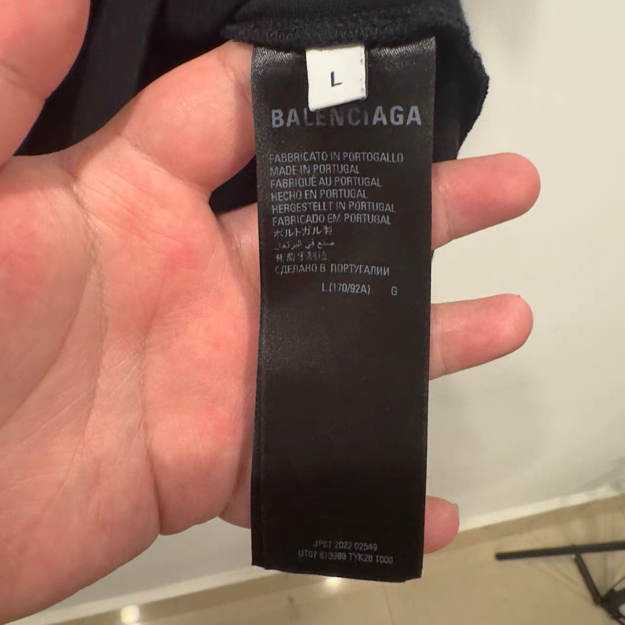 Balenciaga Balenciaga New Black Small Logo Short Sleeve K28 Size US L / EU 52-54 / 3 - 4 Thumbnail