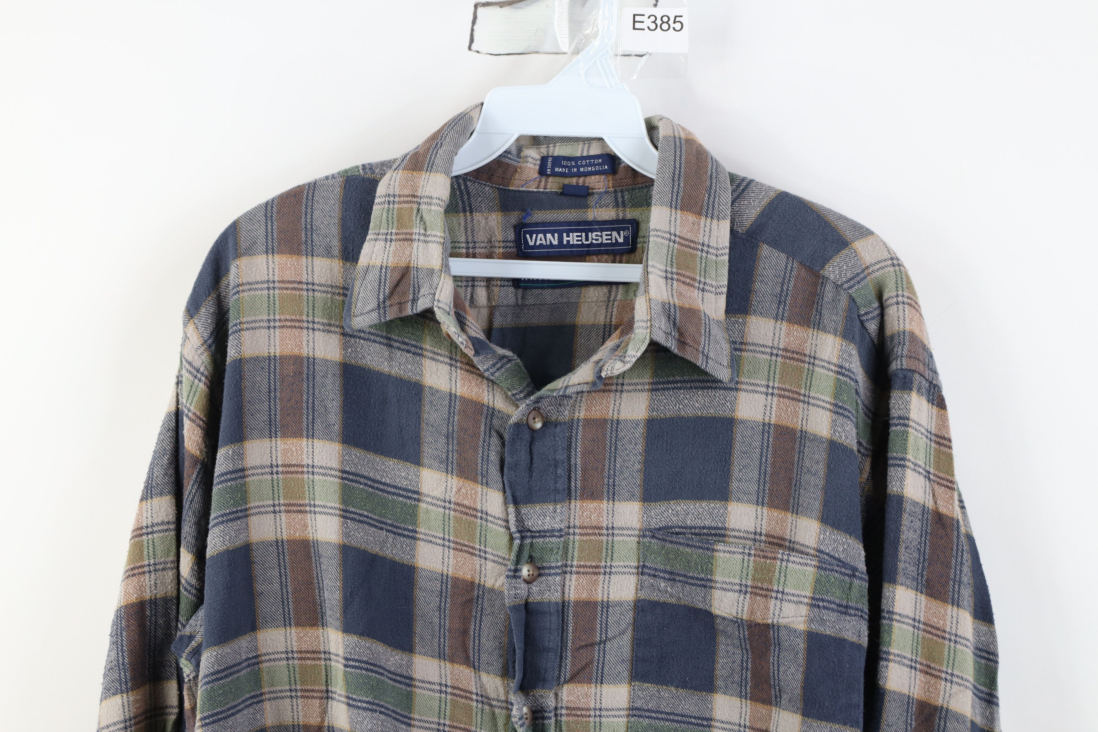 Vintage Vintage 90s Streetwear Button Shirt Plaid Earth Tone Size US XL / EU 56 / 4 - 2 Thumbnail