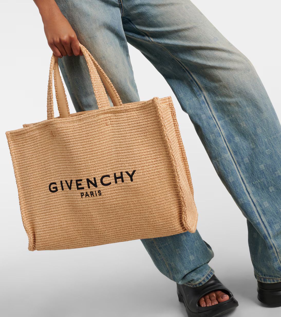 Givenchy o1srvl11e0924 Size: OS / G-Tote Medium Raffia-Tote Bag Size ONE SIZE - 7 Thumbnail