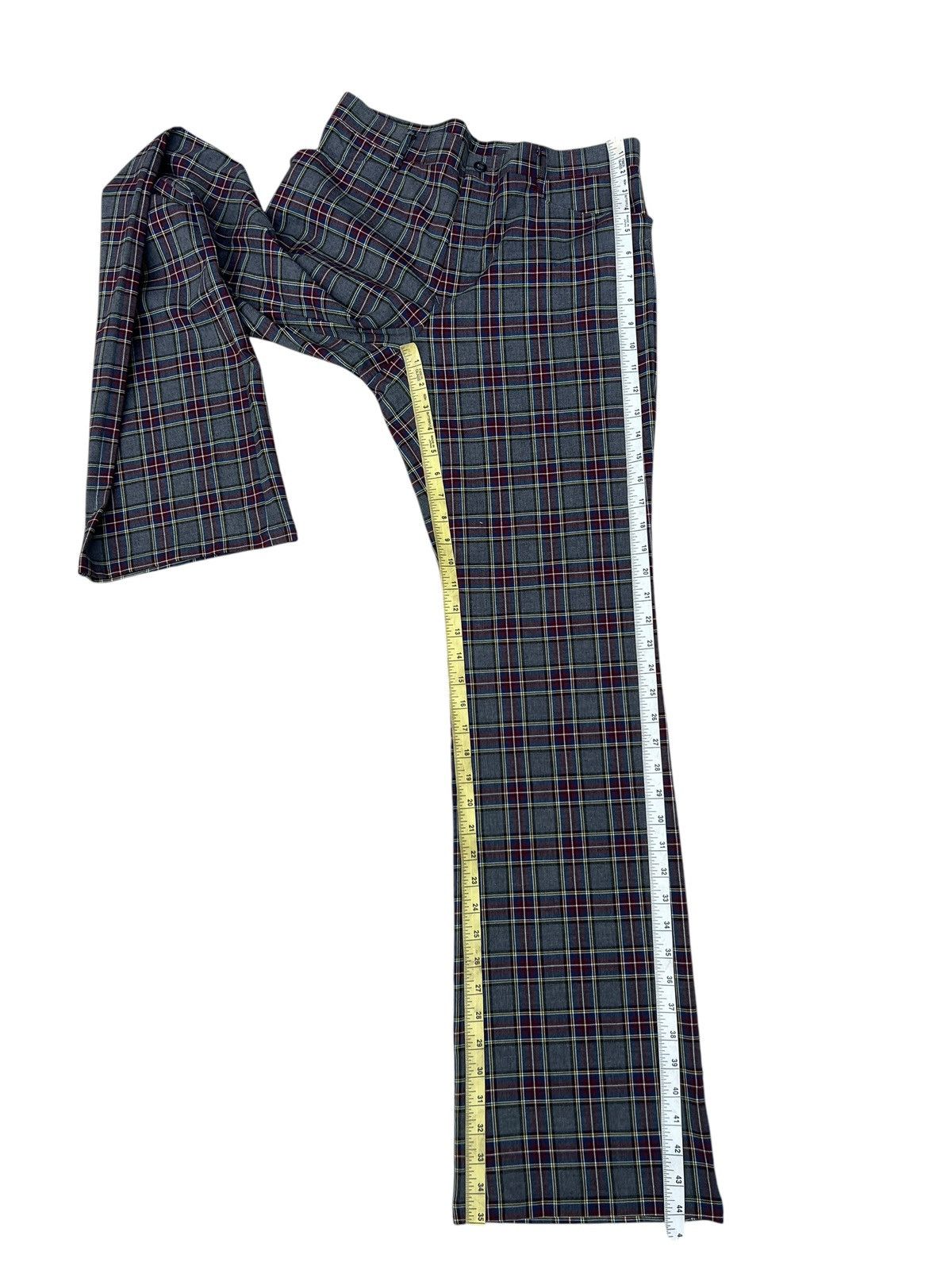 PPFM Vintage PPFM Rayon Polyester Blend Stretch Tartan Flare Pant Size US 31 - 5 Thumbnail