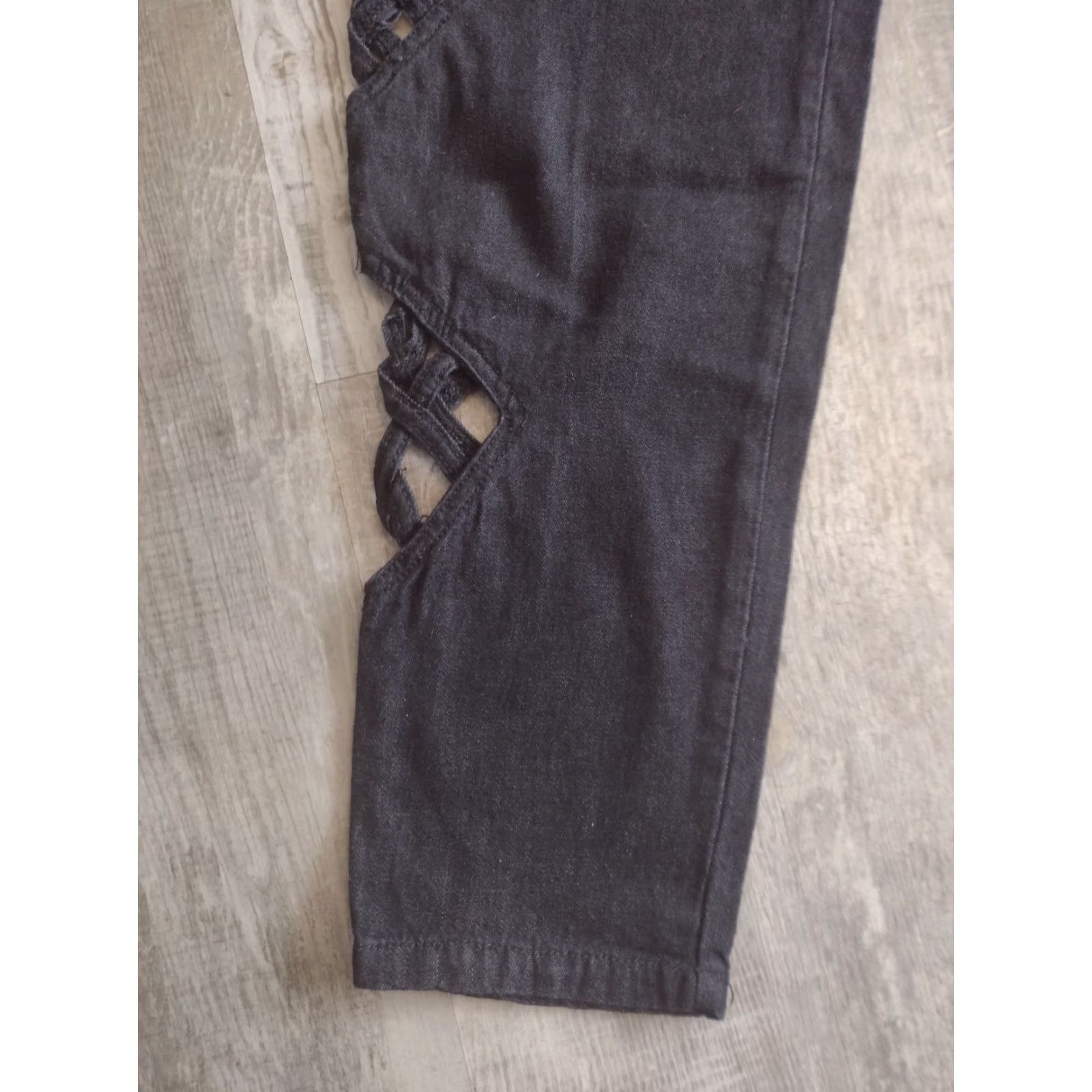 Vintage VINTAGE Stefano High Rise Jeans Women's 14 Denim Black 90s Mom NOS Pattern: Solid, Button, Zip Closure, Pockets, Diamond Side Design - 100% Cotton Size 36" / US 14 / IT 50 - 2 Thumbnail