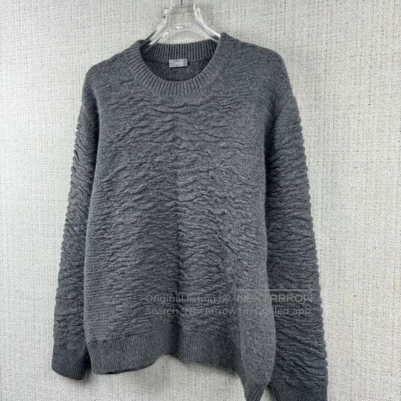 Dior Dior Solid colour pleated round-neck sweater Size US L / EU 52-54 / 3 - 2 Thumbnail