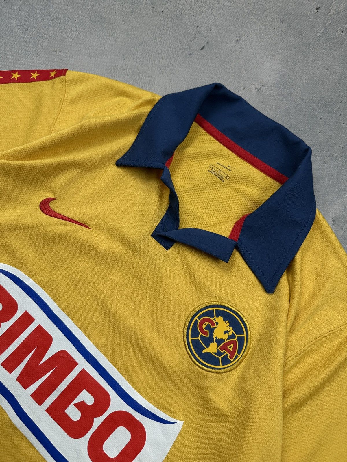 Nike Vintage 2006 Club America Nike Home Jersey Yellow Bimbo Size US L / EU 52-54 / 3 - 17 Thumbnail