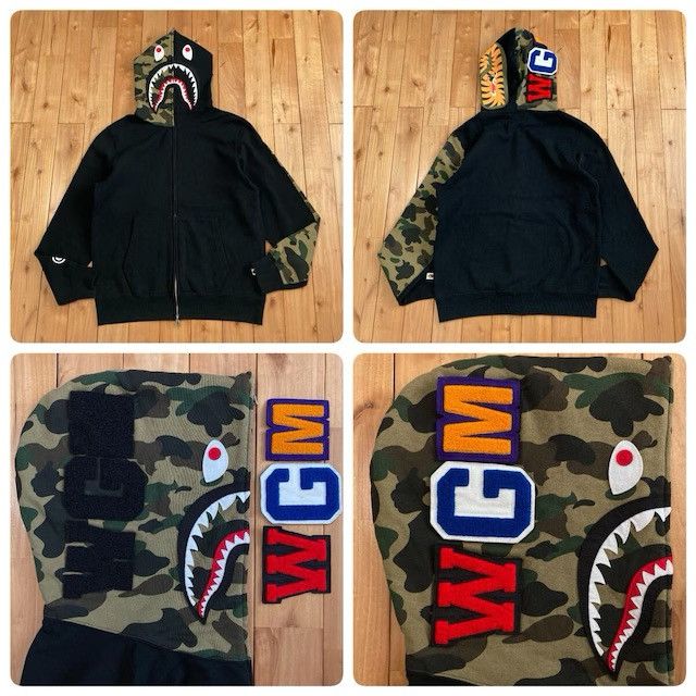 Bape BAPE 1st camo black shark full zip hoodie a bathing ape NIGO Size US L / EU 52-54 / 3 - 1 Thumbnail