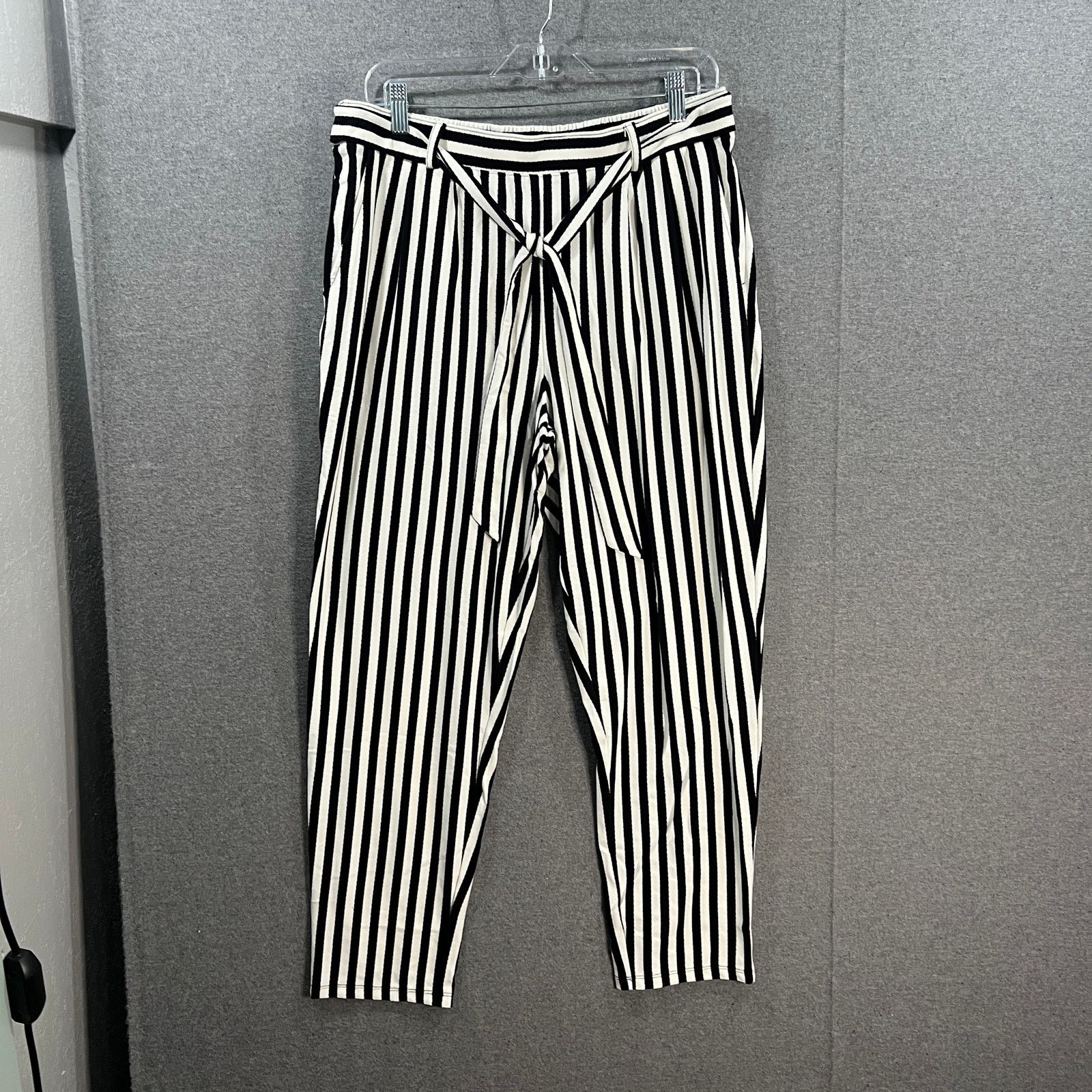 Other AnyBody Yarn Dued Textured Jersey Tapered Lea Pant with Tie Size 30" / US 8 / IT 44 - 1 Thumbnail