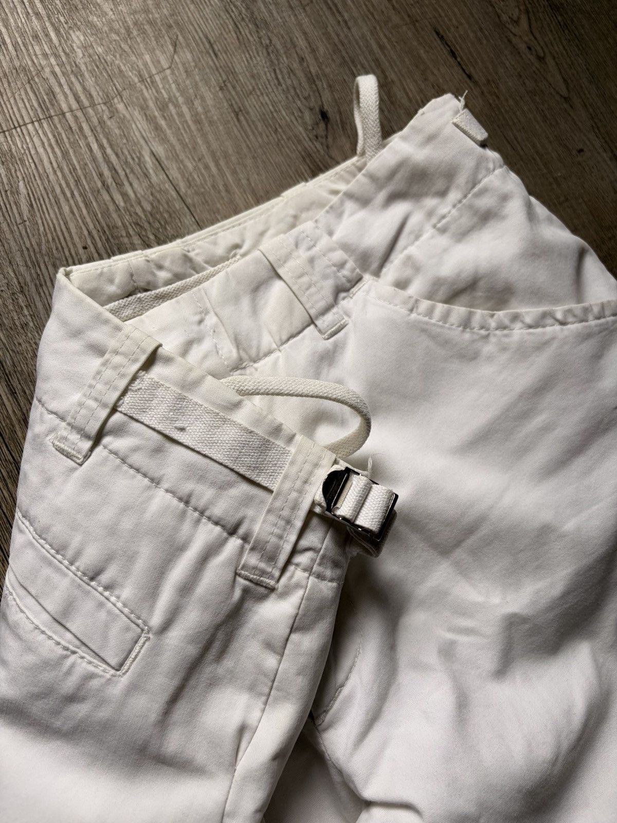 Helmut Lang AW99 Helmut Lang Astro Biker light cotton Pants Size US 26 / EU 42 - 5 Thumbnail