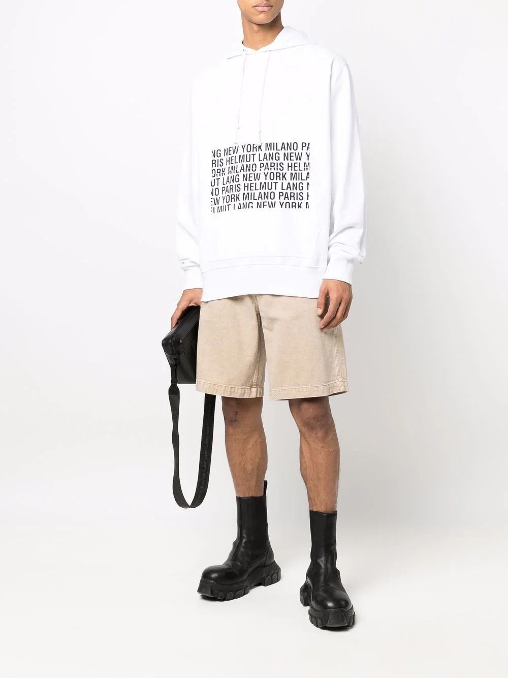 Helmut Lang White Box Logo Hoodie Size XL / US 12-14 / IT 48-50 - 7 Thumbnail