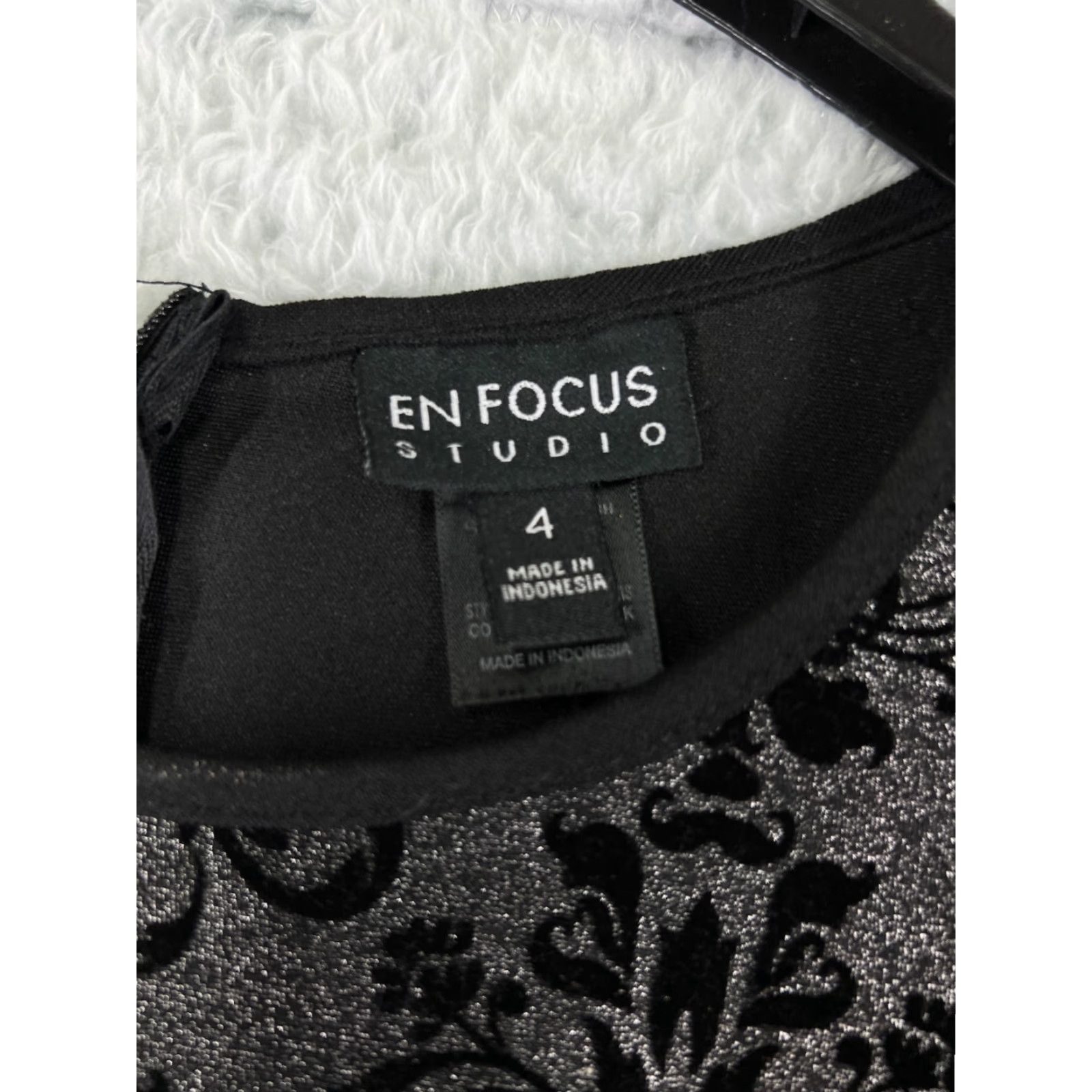 Vintage Enfocus Studio Dress Womens 4 Black Floral Print Sleeveless Polyester Blend Size S / US 4 / IT 40 - 3 Thumbnail