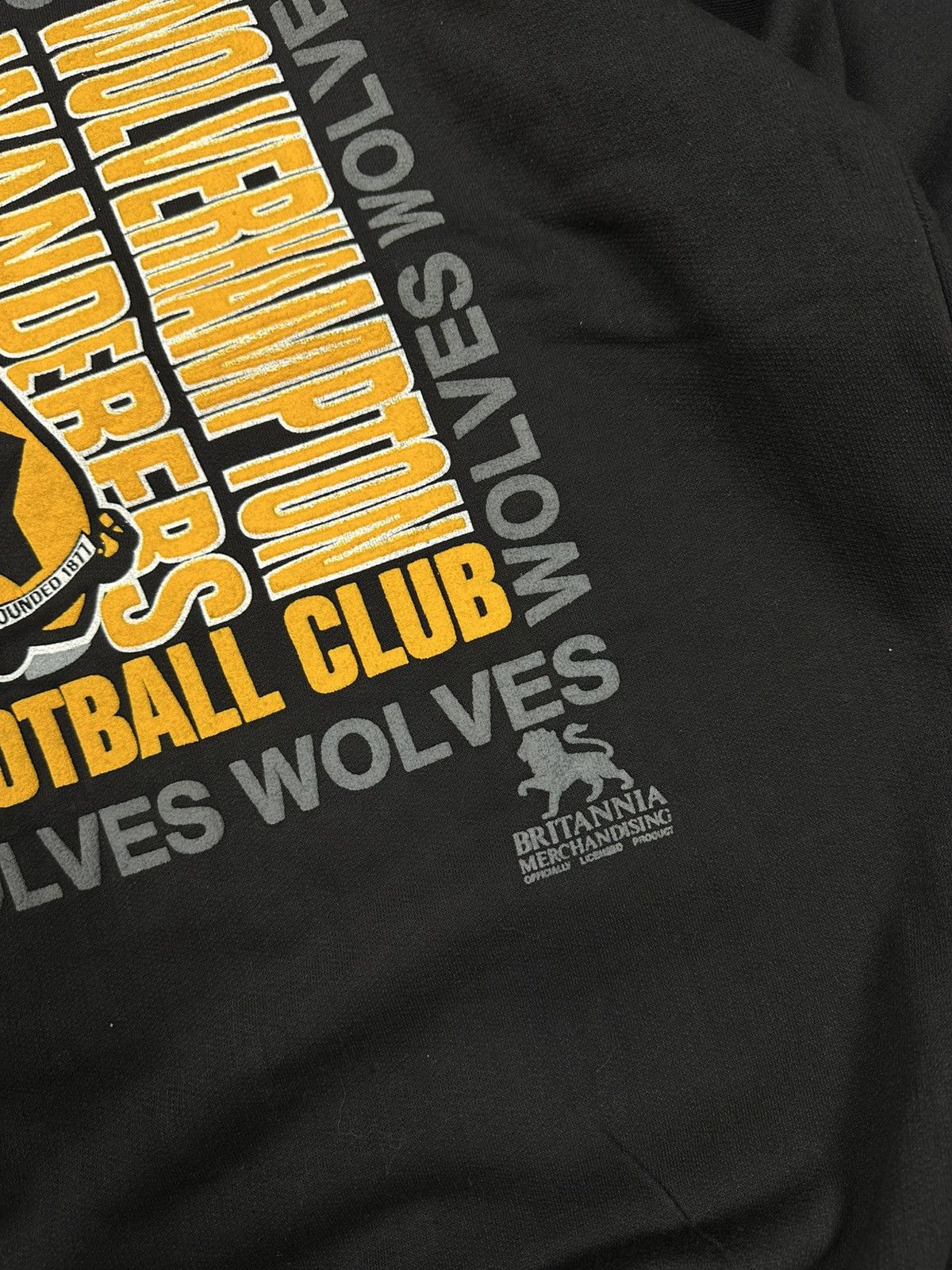 Vintage Vintage 90s Wolverhampton Wanderers Wolves Black Crewneck Size US XL / EU 56 / 4 - 5 Thumbnail