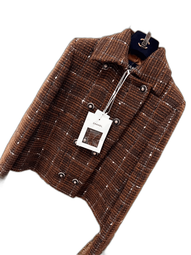 Chanel Chanel Brown Double-Breasted Tweed Jacket Size XS / US 0-2 / IT 36-38 - 1 Thumbnail