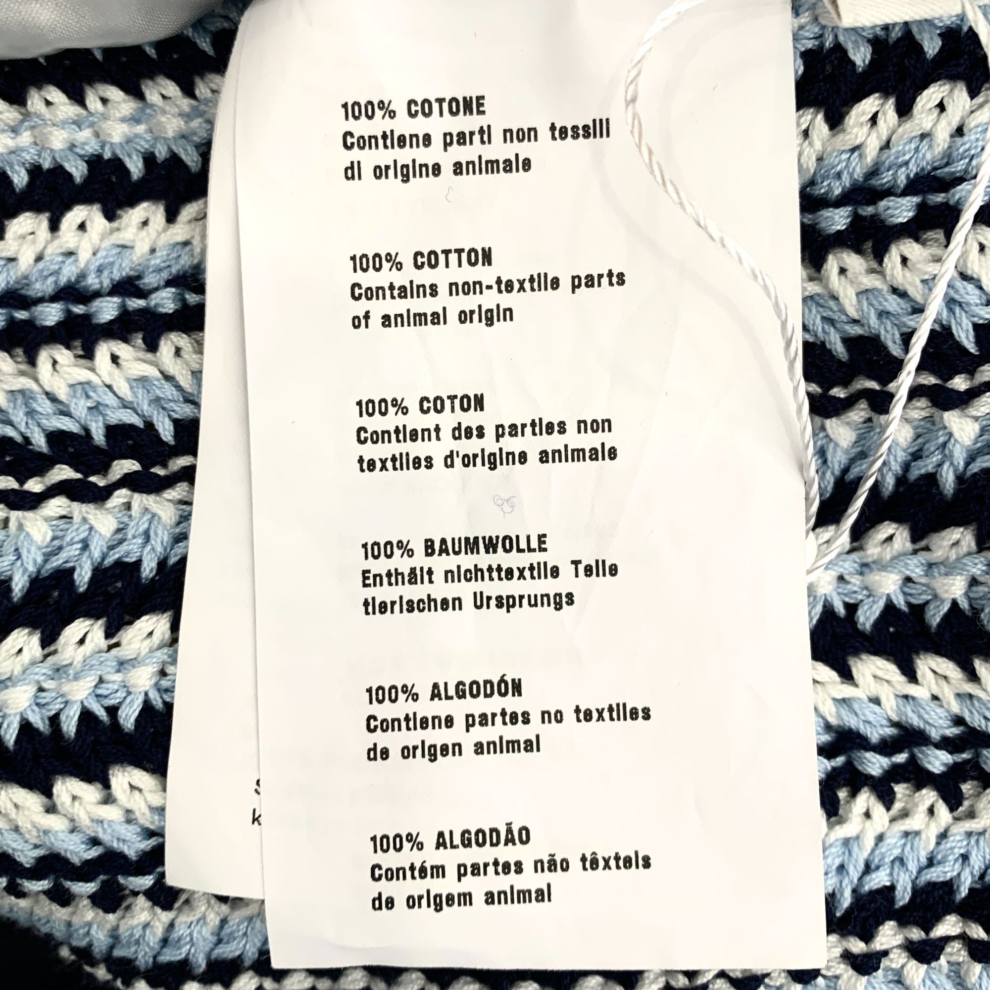 Miu Miu Miu Miu Blue Striped Cotton Knit Dress (Size M) Size S / US 4 / IT 40 - 3 Thumbnail
