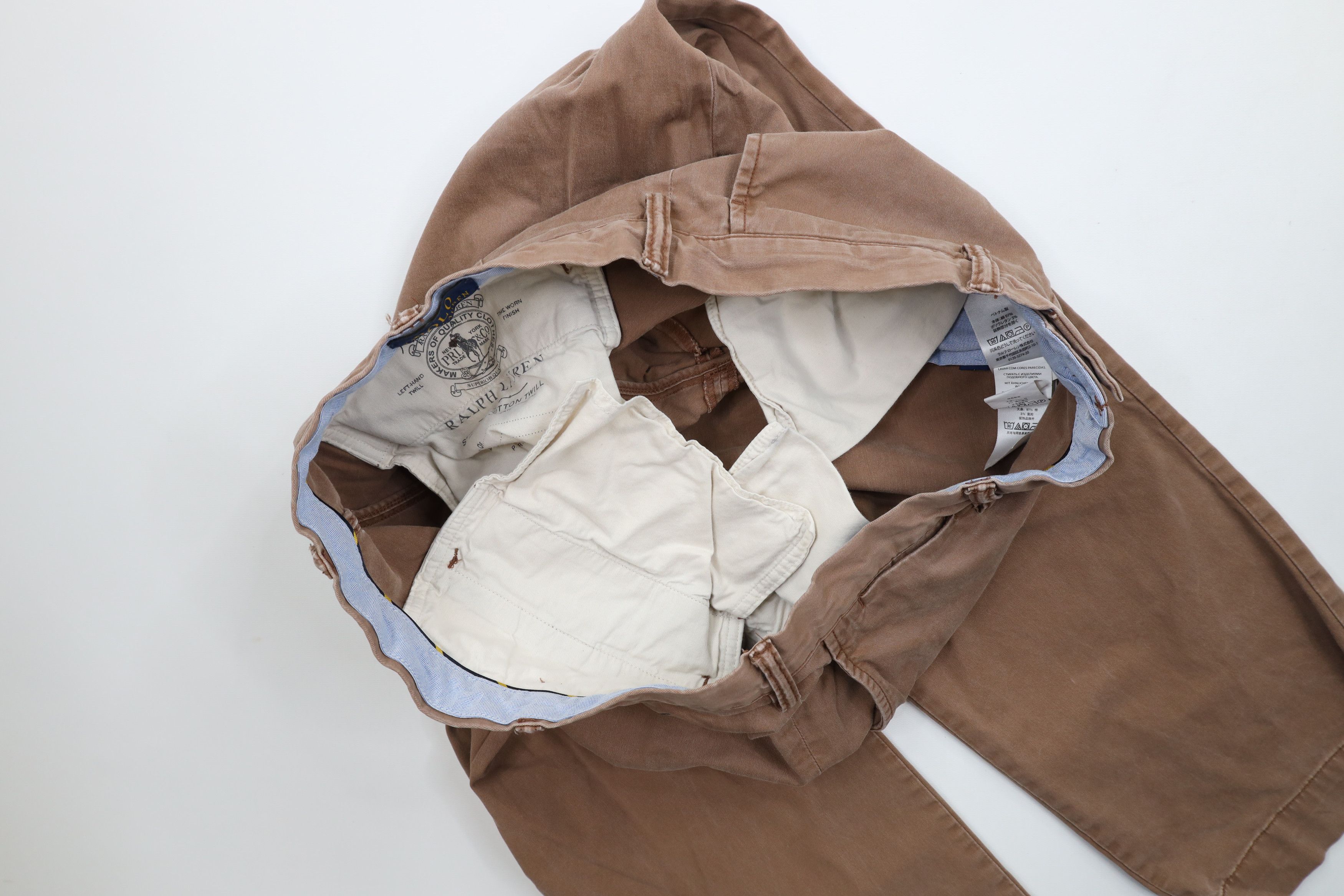 Ralph Lauren × Vintage Vintage Y2K Ralph Lauren Wide Leg Stretch Chino Pants Brown Size US 38 / EU 54 - 5 Thumbnail