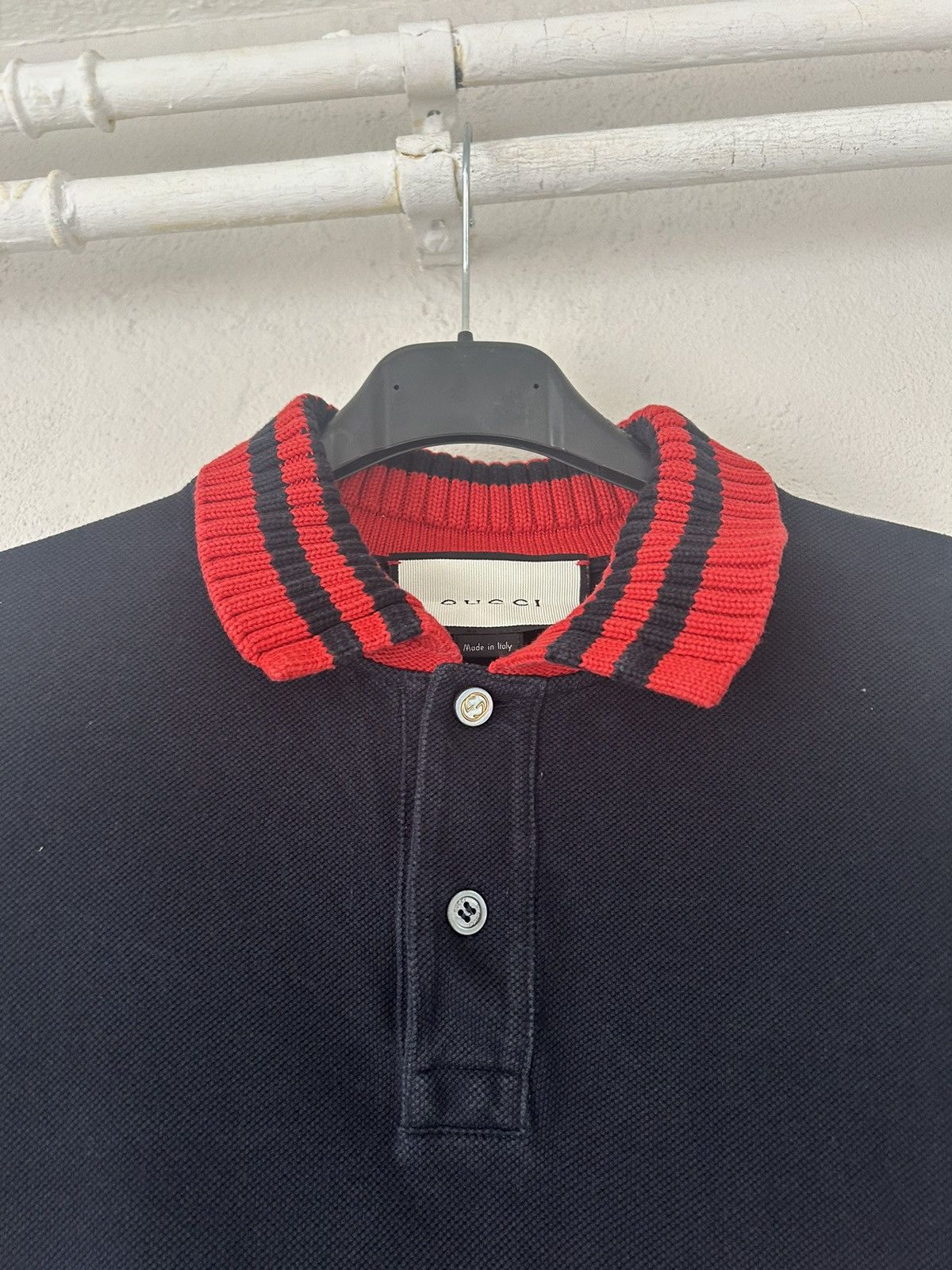 Gucci Knit Collar Polo Size US L / EU 52-54 / 3 - 2 Thumbnail