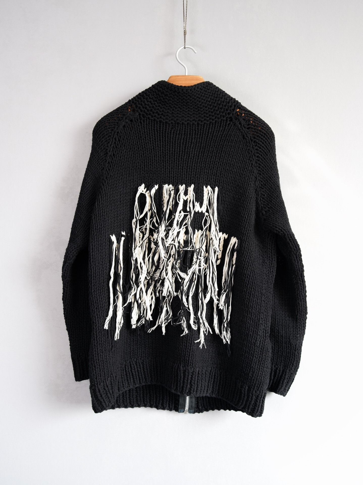 Yohji Yamamoto Yohji Yamamoto 18AW Hand-Knit Fringe Sweater Size US L / EU 52-54 / 3 - 1 Thumbnail
