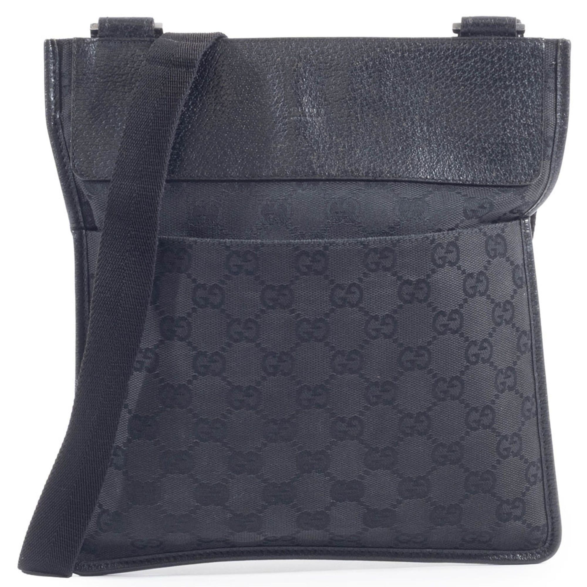 Gucci Gucci GG Canvas Shoulder Bag 27639 Black Size ONE SIZE - 1 Thumbnail
