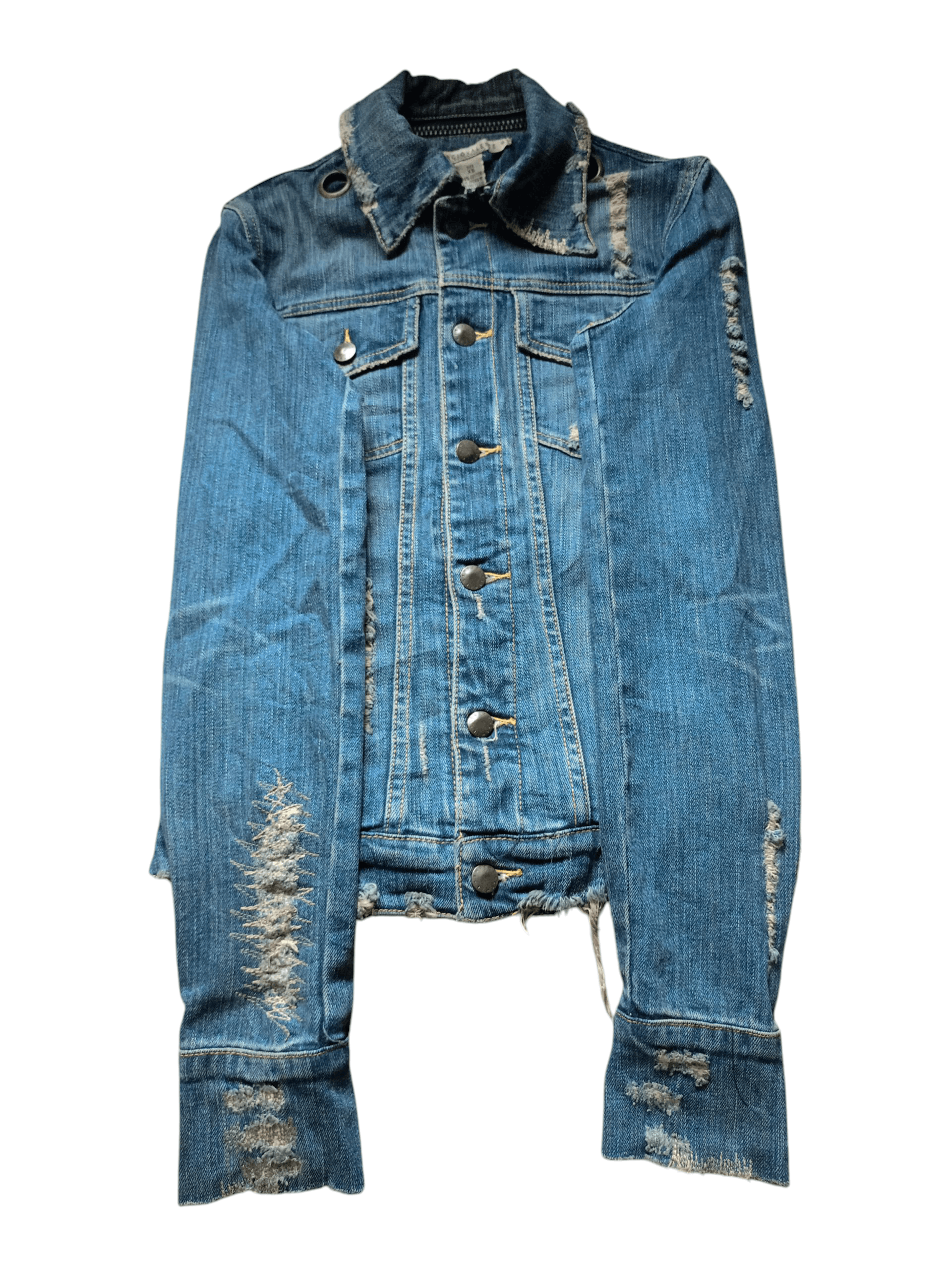 Other 2000s Sergio Valente Distressed Denim Jacket style LGB Size US XS / EU 42 / 0 - 2 Thumbnail