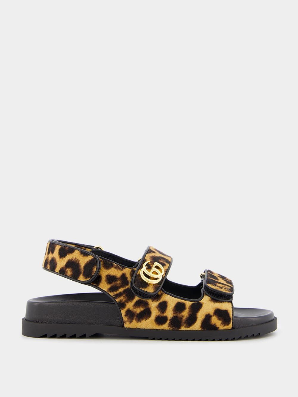 Gucci Gucci Double G Leopard Print Sandals SIZE 36.5 Size ONE SIZE - 1 Thumbnail