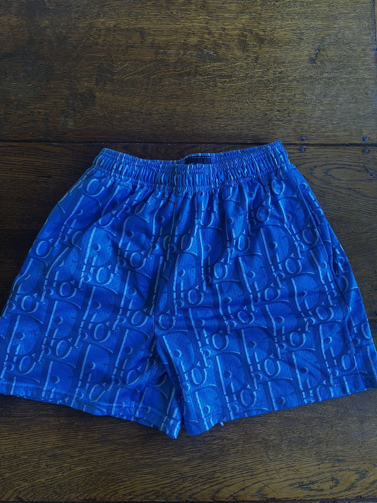 Streetwear Off-Brand Blue Dior Print Shorts | Grailed