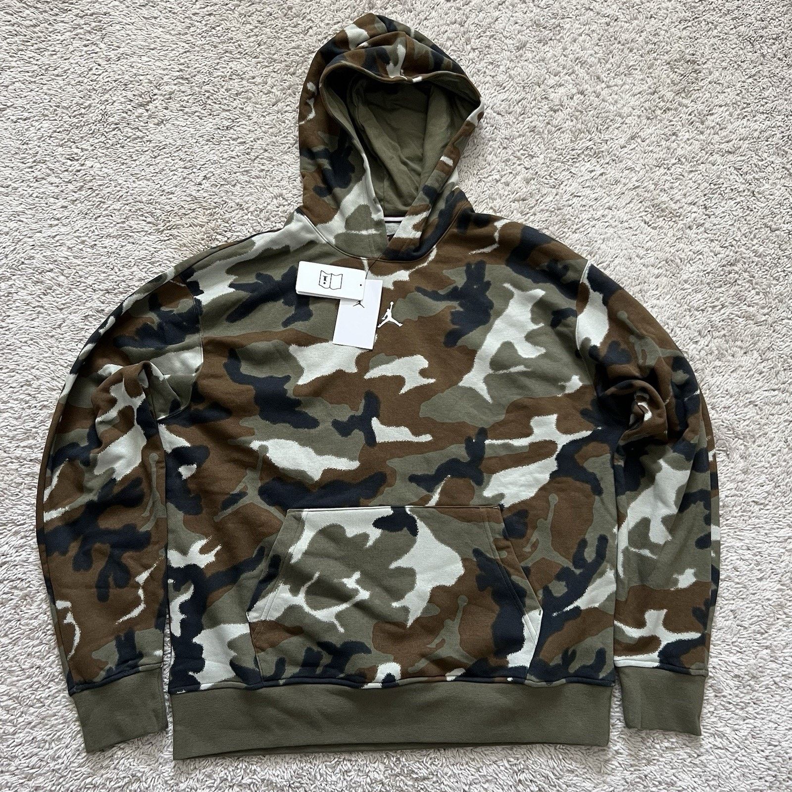 Jordan Brand Nike Air Jordan MVP Camo Hoodie Large Fleece Sweatshirt Size US L / EU 52-54 / 3 - 8 Thumbnail
