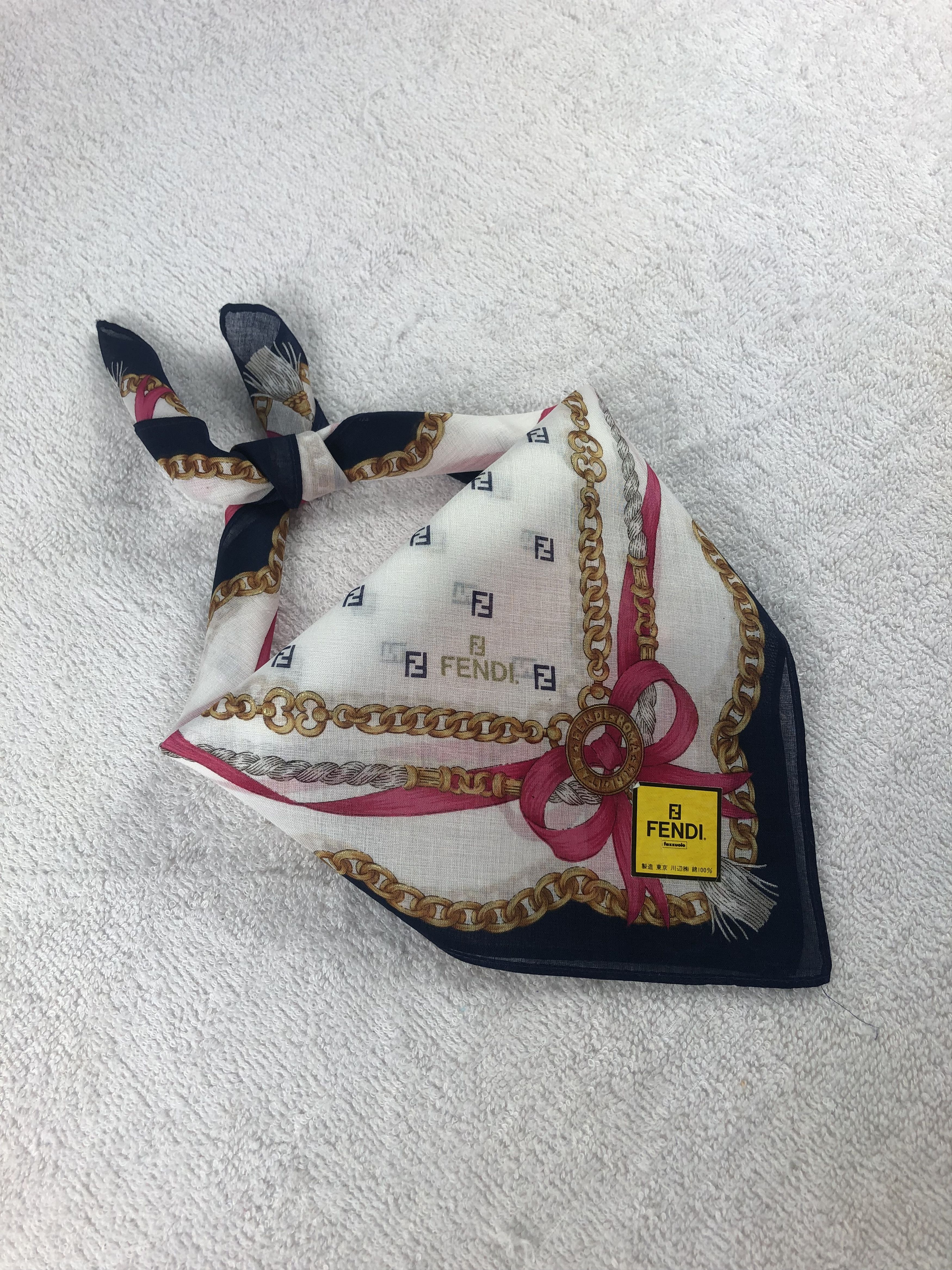 Vintage Vintage Fendi Handkerchief / Bandana / Neckerchief A1294 Size ONE SIZE - 2 Thumbnail