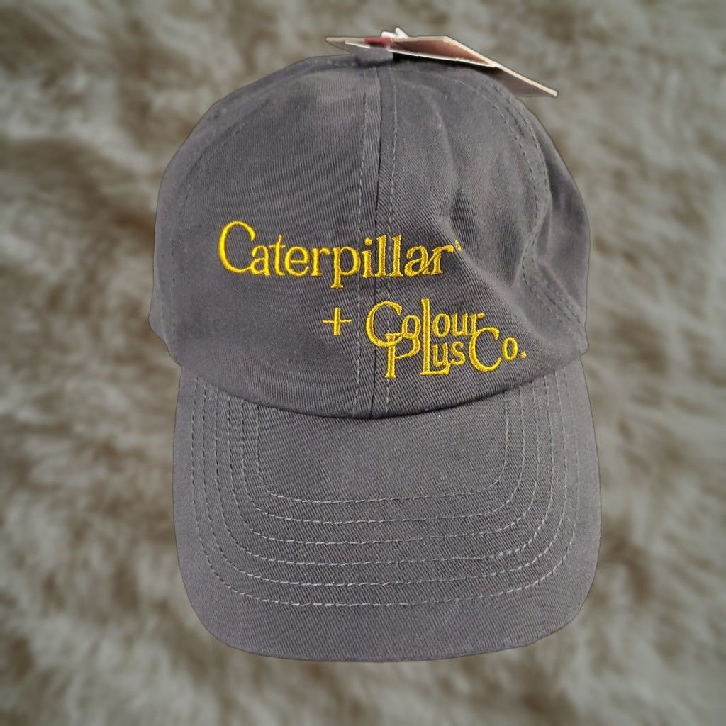 Vintage CAT Baseball Cap Mens Size M Gray Adjustable Dad Hat Size ONE SIZE - 1 Thumbnail