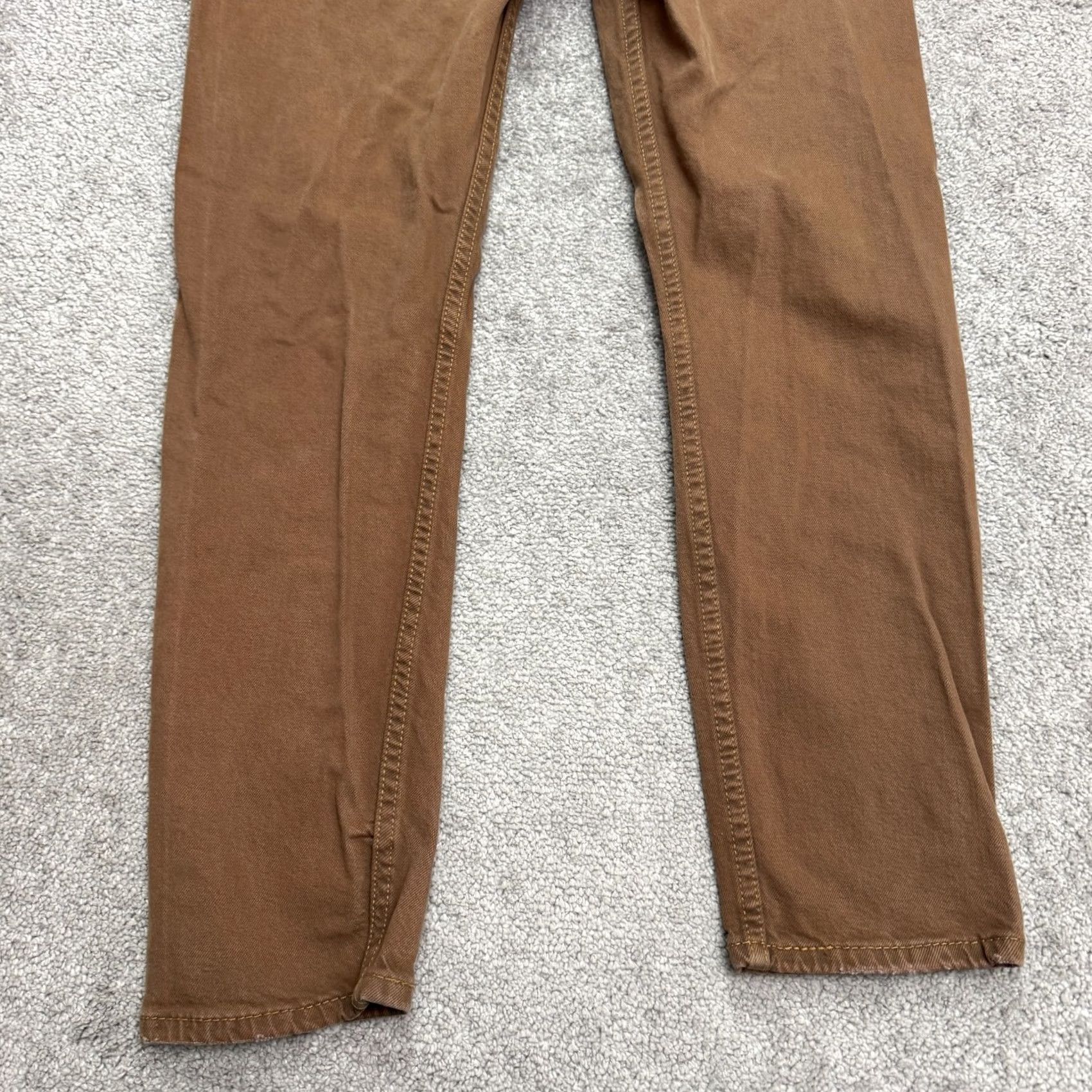 Levi's Levi's Slim Taper Jeans Mens 34x32 Brown Cotton Denim 5-Pocket Logo USA 500 Series Anthony? Size US 34 / EU 50 - 4 Thumbnail
