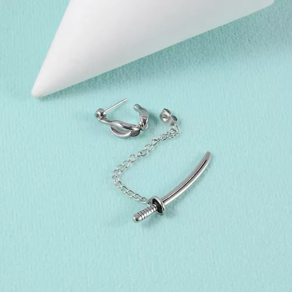 Japanese Brand × Vintage Samurai Sword Stud Earring (pair) Size ONE SIZE - 5 Thumbnail