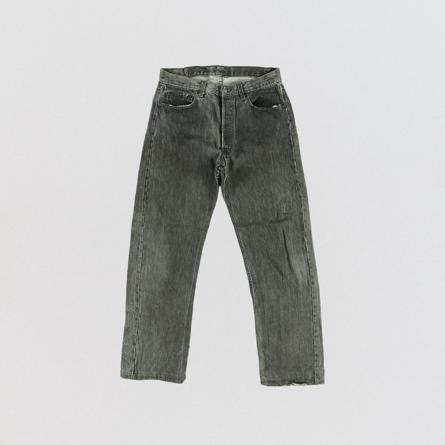 Levi's 90s Vintage Faded Black Levis 501 Jeans-JM2092 Size US 33 - 1 Thumbnail