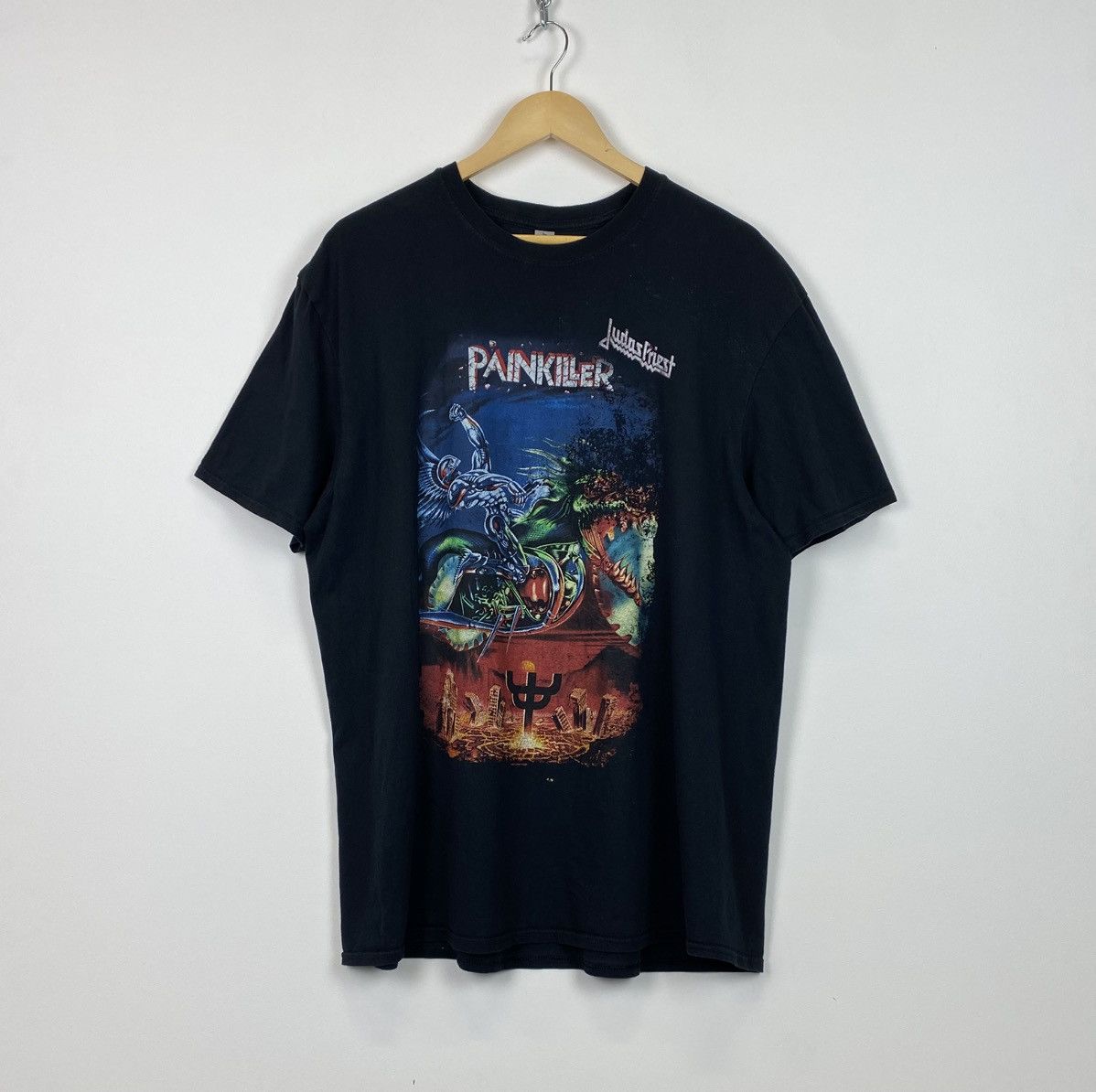 Band Tees Gildan Judas Priest Pain Killer Band T-Shirt Size XXL Black Size US XXL / EU 58 / 5 - 1 Thumbnail