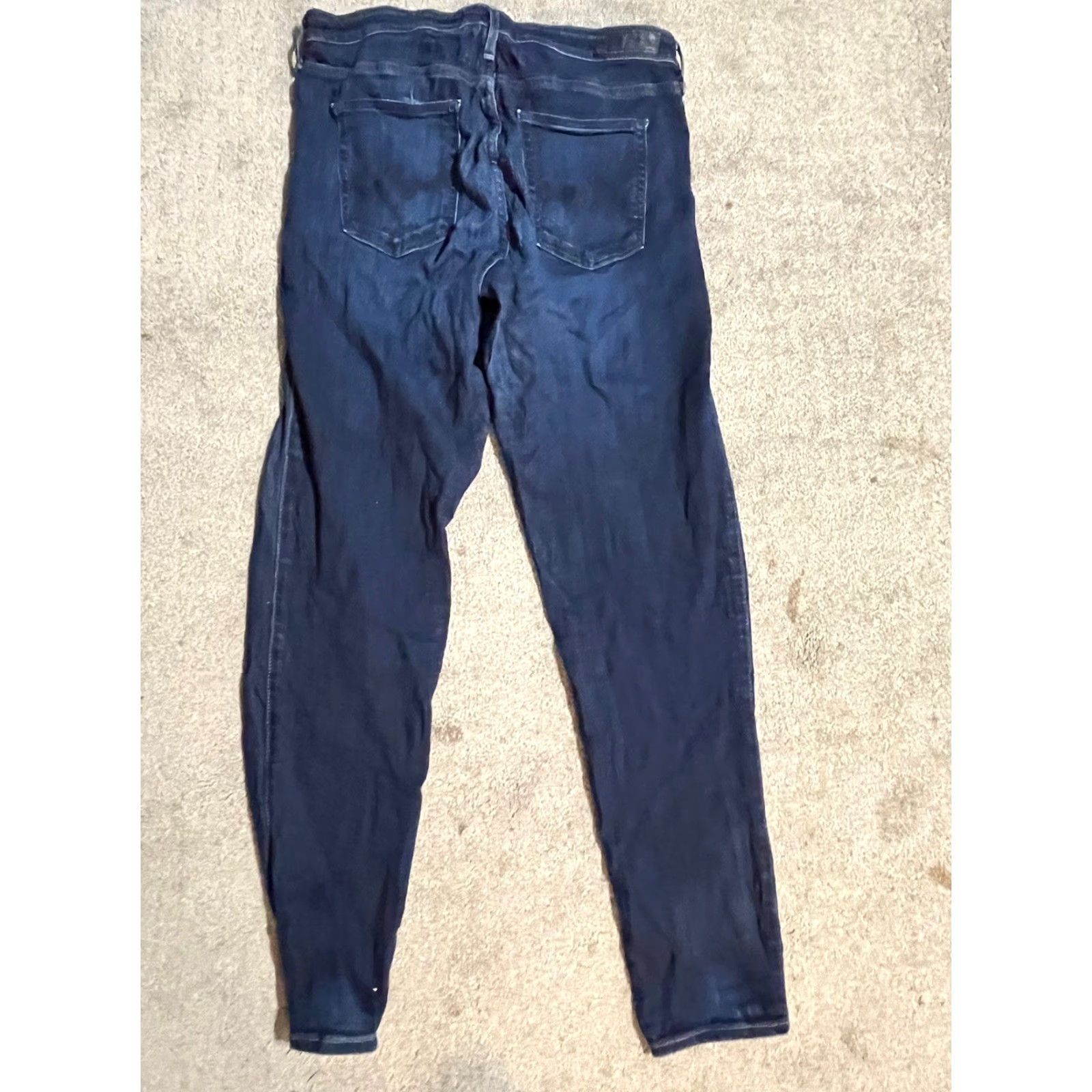 Vintage AG Adriano Goldschmied The Abbey Mid-Rise Super Skinny Jeans Womens 32R 33x29 Blue Denim 5-Pocket Mens? Girls? Size 24" / US 00 / IT 34 - 3 Thumbnail