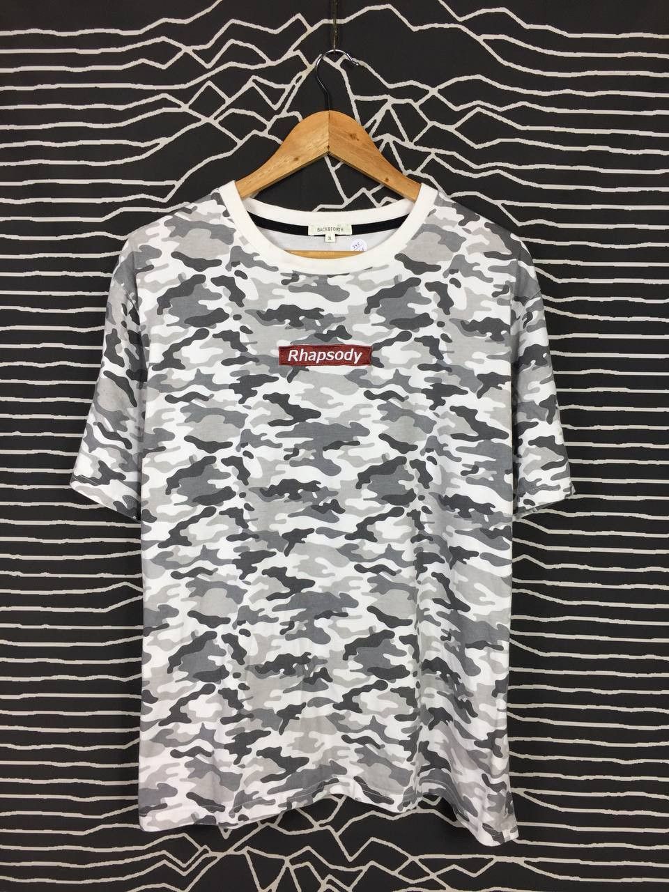 Japanese Brand × Vintage Back & Forth Rhapsody Embroidered Logo Camo Tee Size US XXL / EU 58 / 5 - 2 Thumbnail