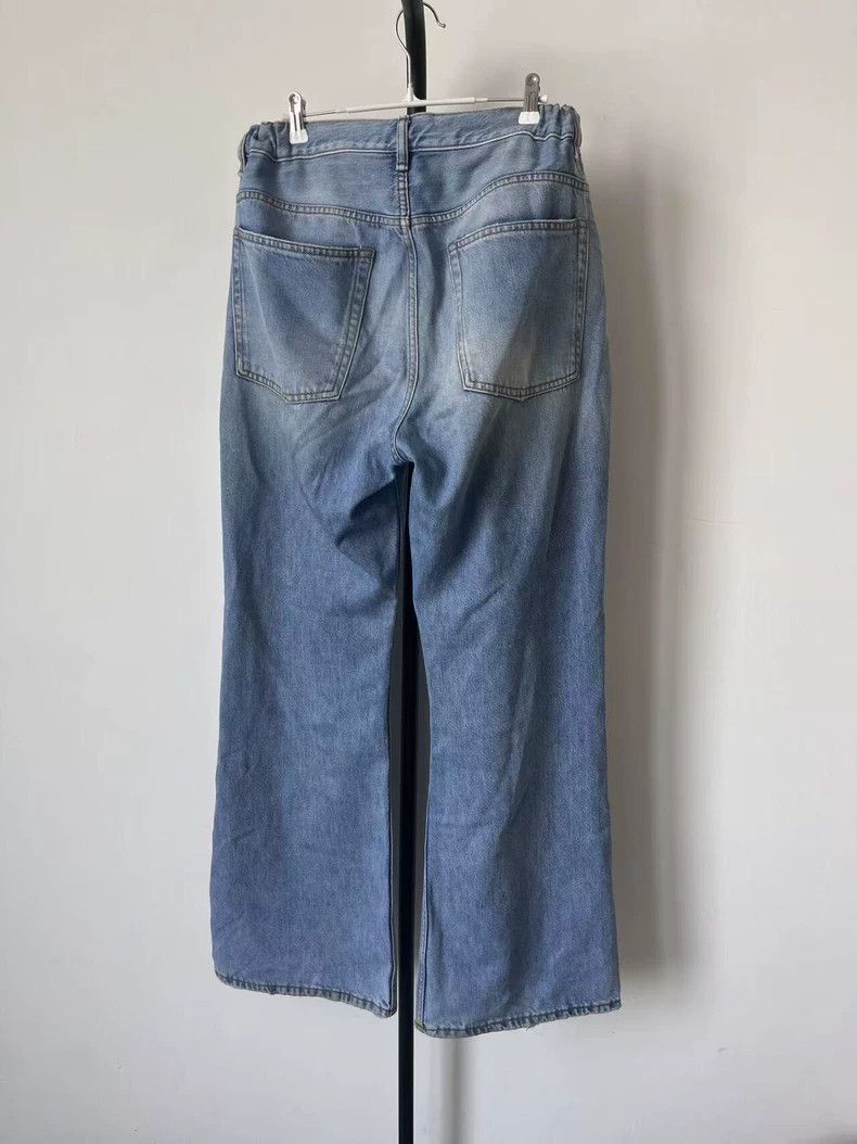 Acne Studios Loose-washed cotton zipper mid-waist straight