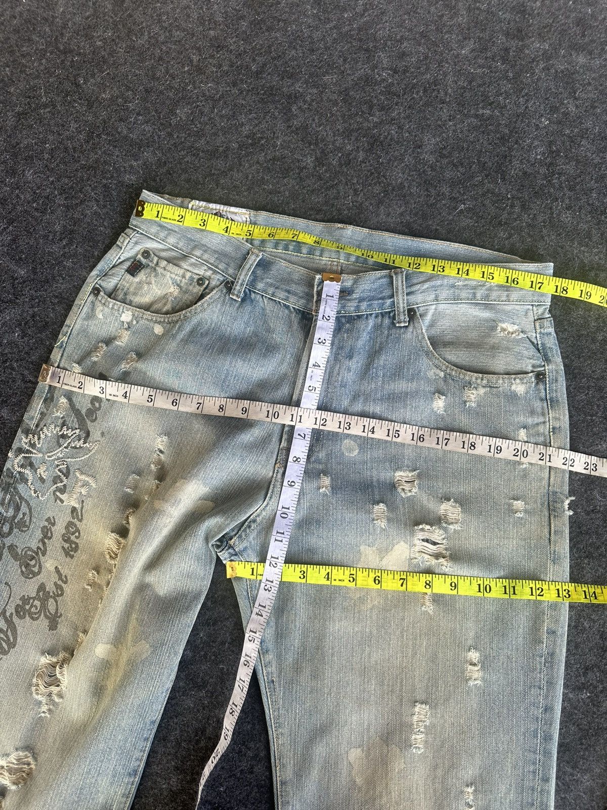 Abercrombie & Fitch Abercrombie Fitch Baggy Boot Distressed Denim 34x31 D335 Size US 34 / EU 50 - 11 Thumbnail