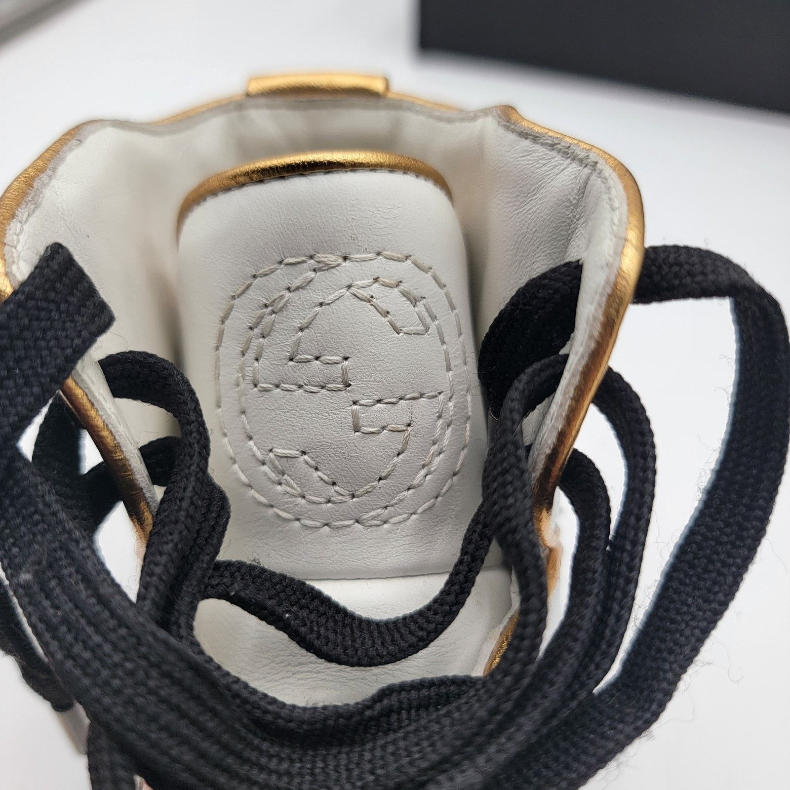 Gucci Gucci (388015) Interlocked GG Tri color Hi Top Sneakers EU35 Size US 5 / IT 35 - 9 Thumbnail